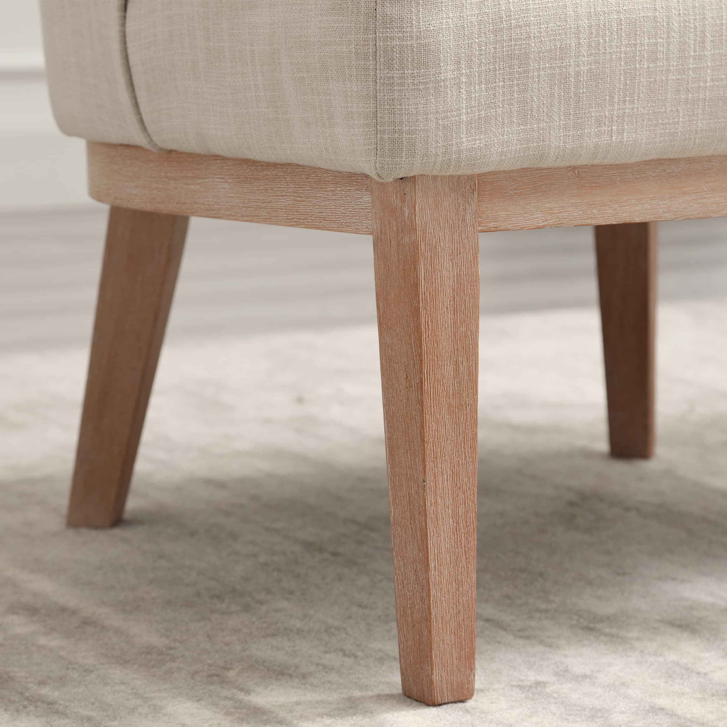 Stone Wash Wood Legs Accent Chair 1 PCS - 6371AC