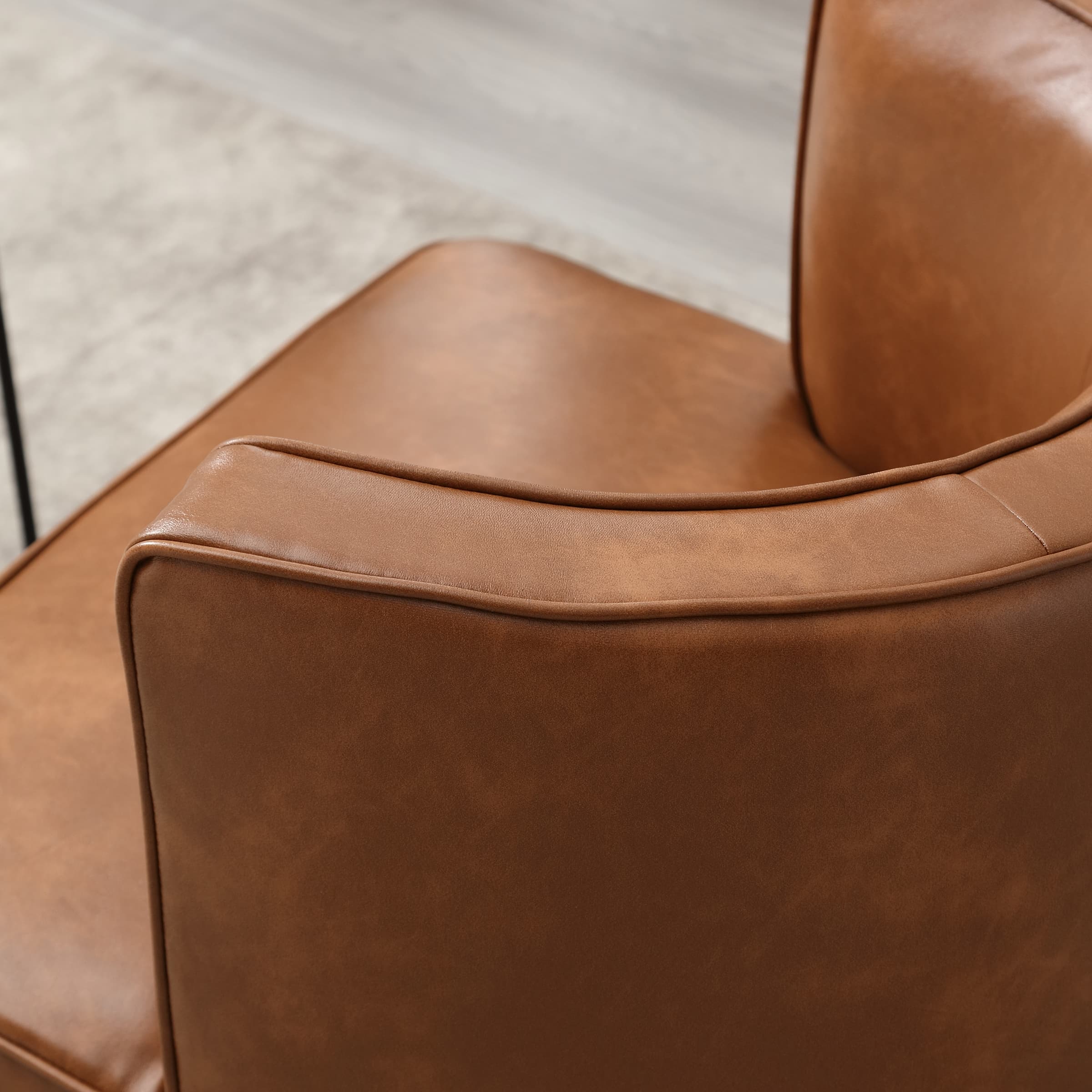 Janoray Stone Wash Wood Legs Accent Chair 1 PCS - 6371AC