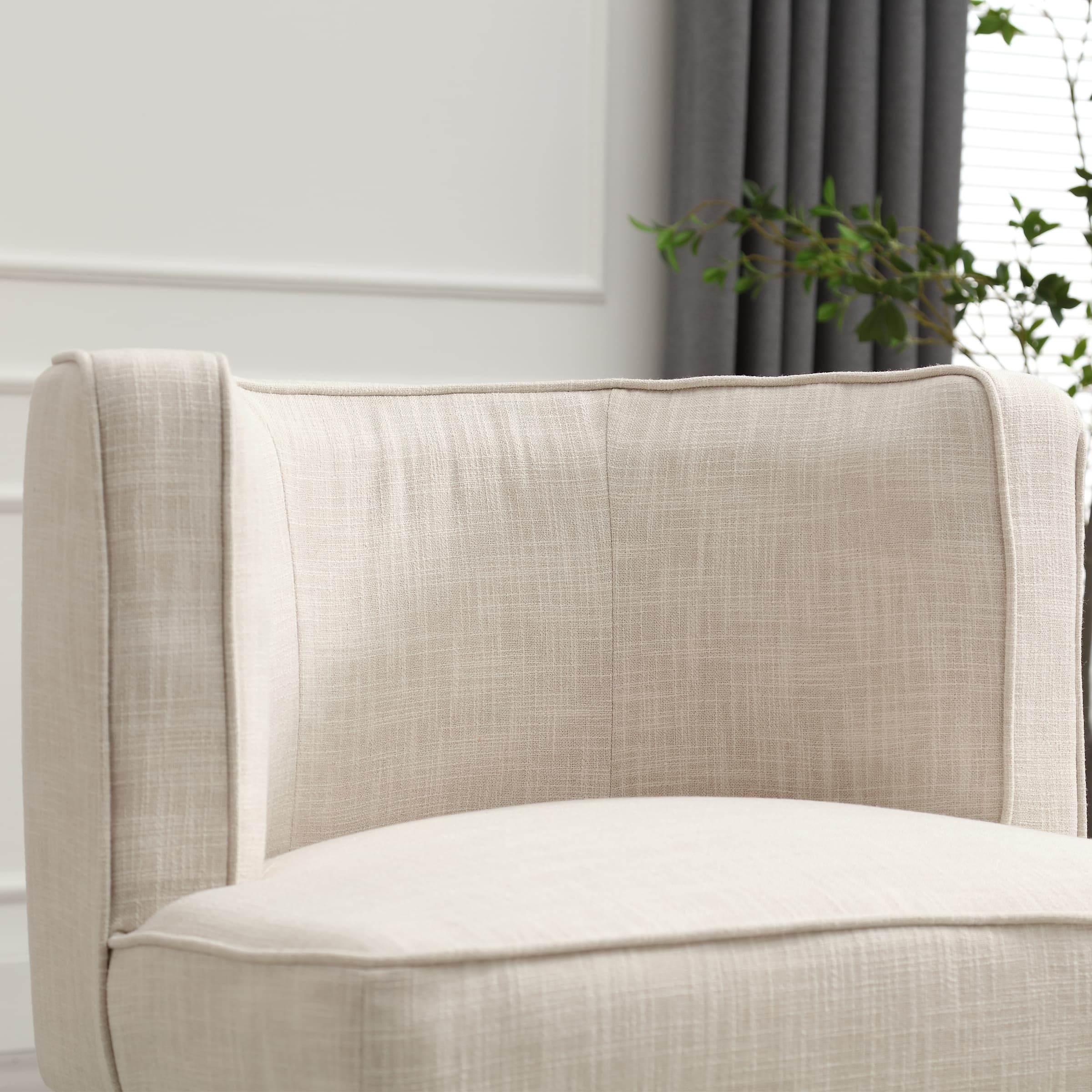 Stone Wash Wood Legs Accent Chair 1 PCS - 6371AC