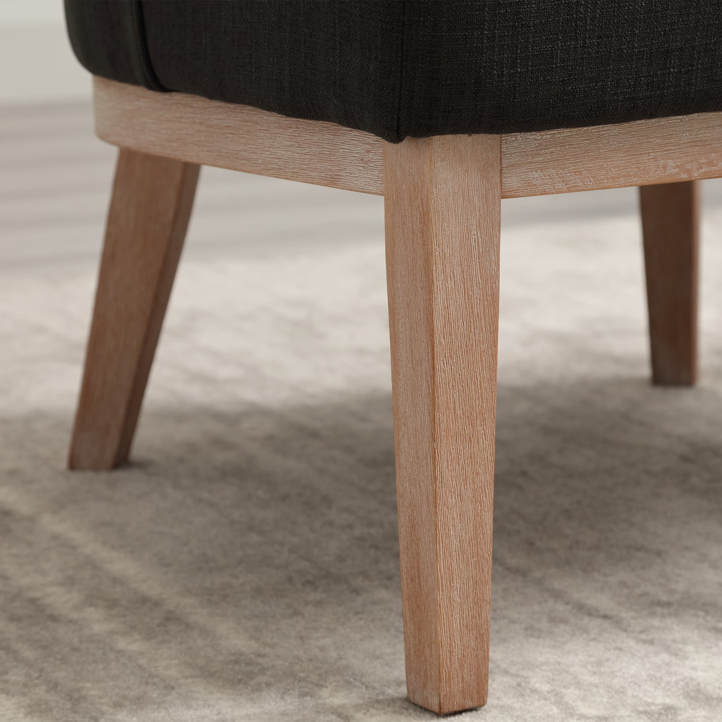Stone Wash Wood Legs Accent Chair 1 PCS - 6371AC