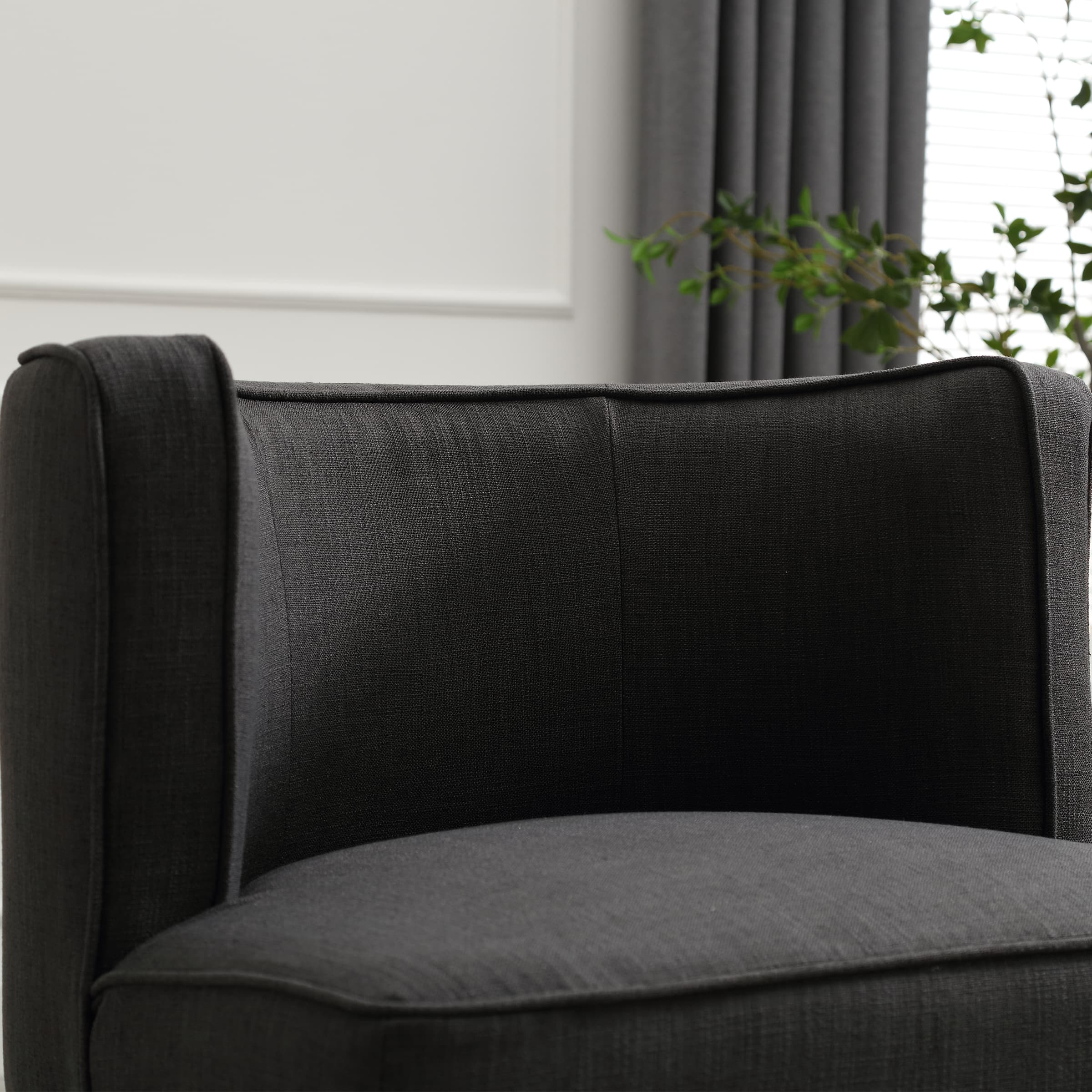 Janoray Stone Wash Wood Legs Accent Chair 1 PCS - 6371AC