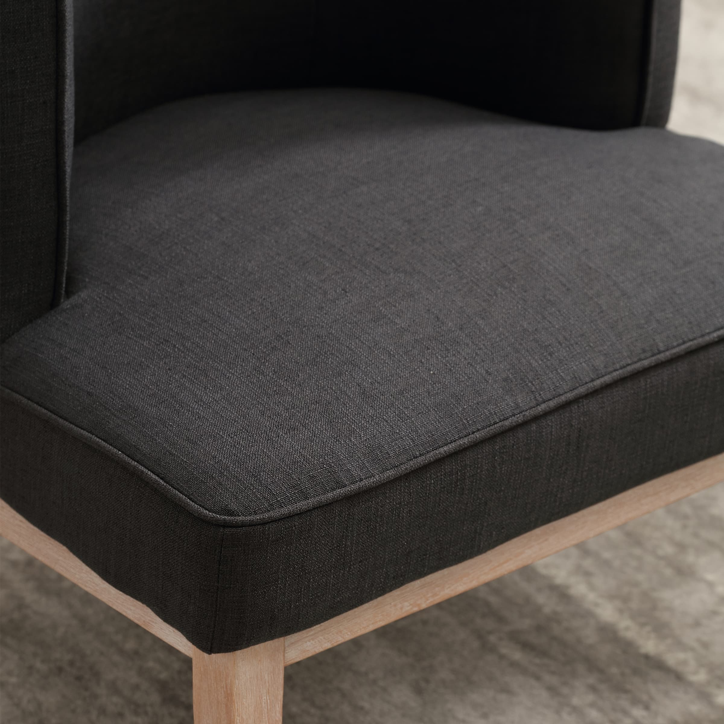 Janoray Stone Wash Wood Legs Accent Chair 1 PCS - 6371AC