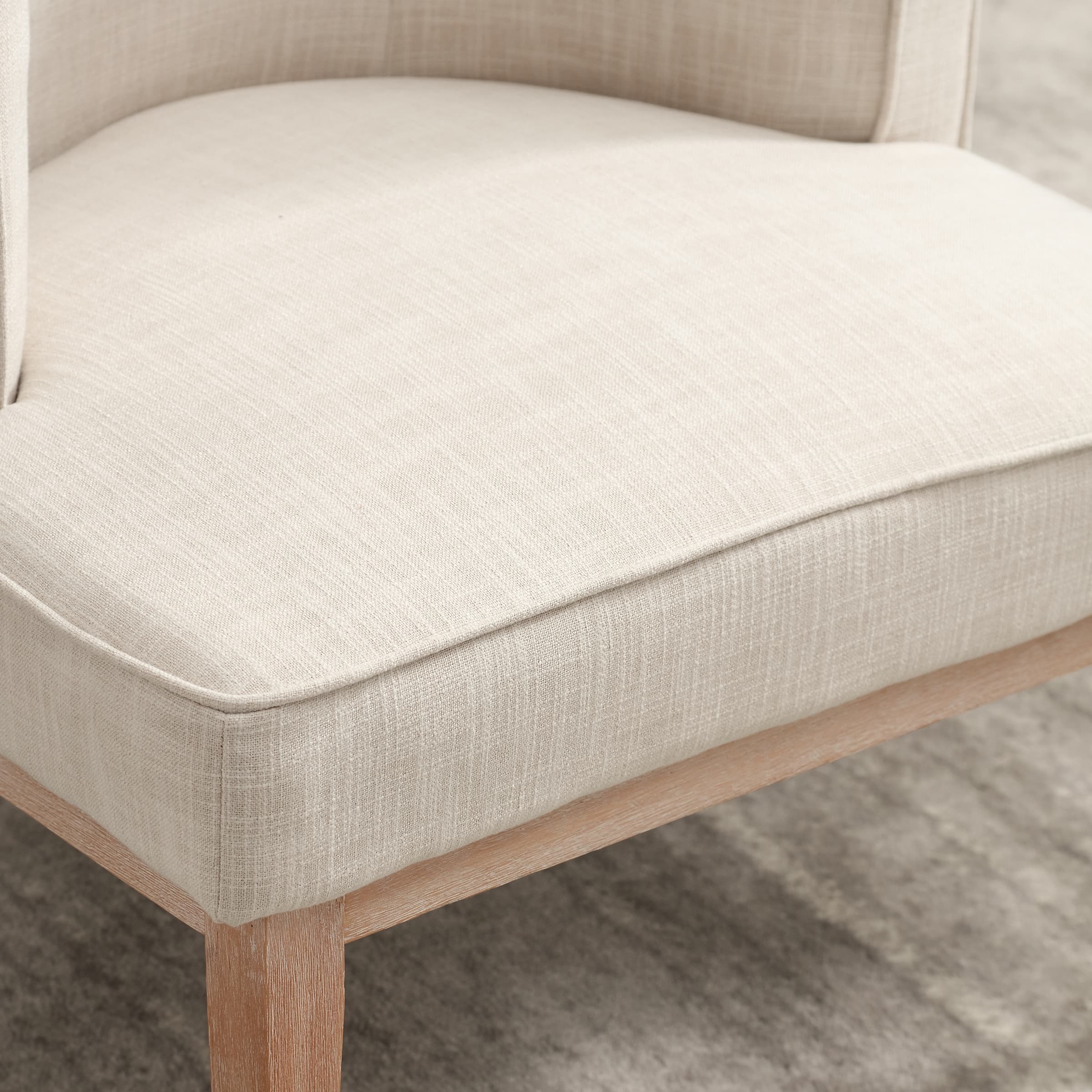 Stone Wash Wood Legs Accent Chair 1 PCS - 6371AC