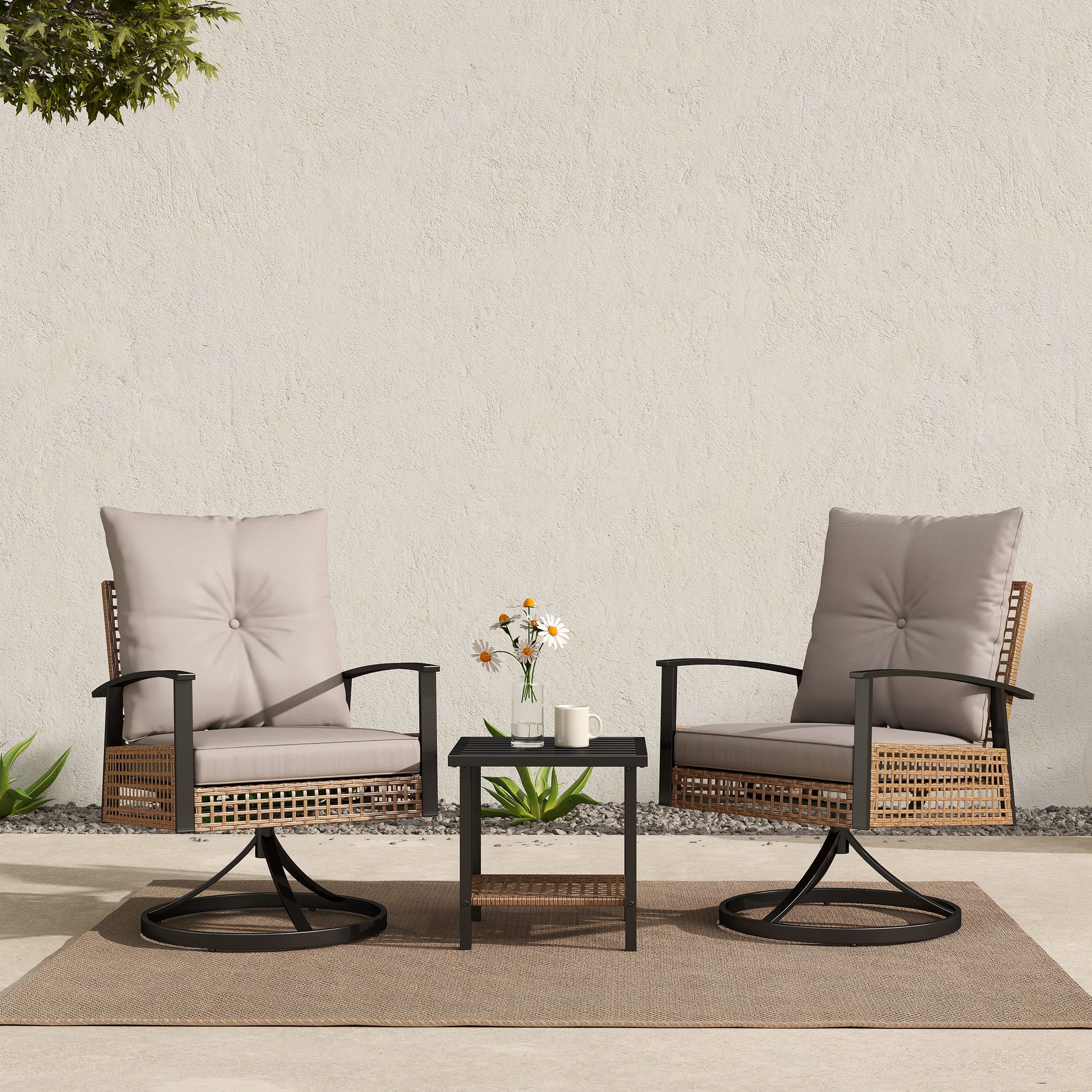 EALSON 3 Pieces Patio Bistro Set - X114SE