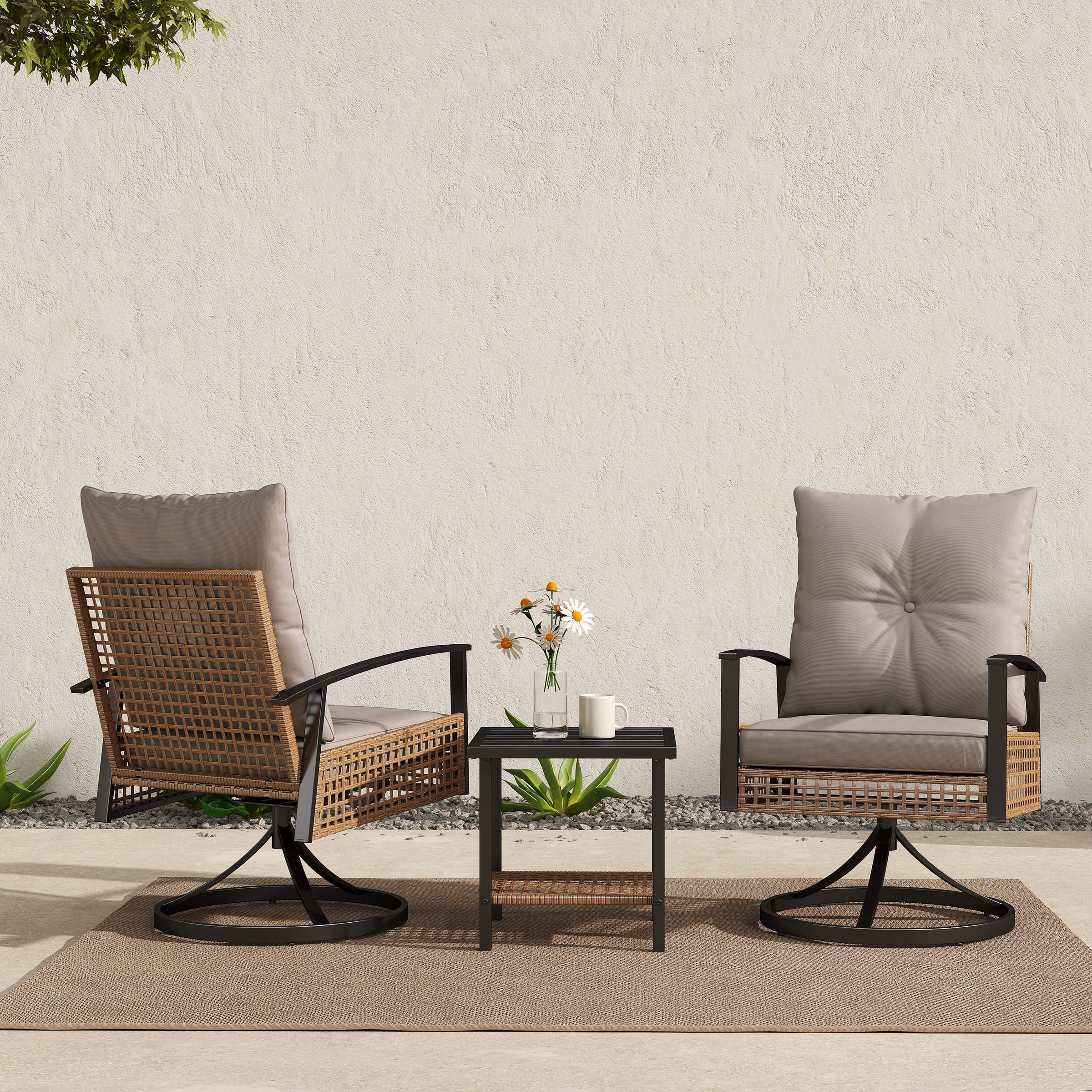 EALSON 3 Pieces Patio Bistro Set - X114SE