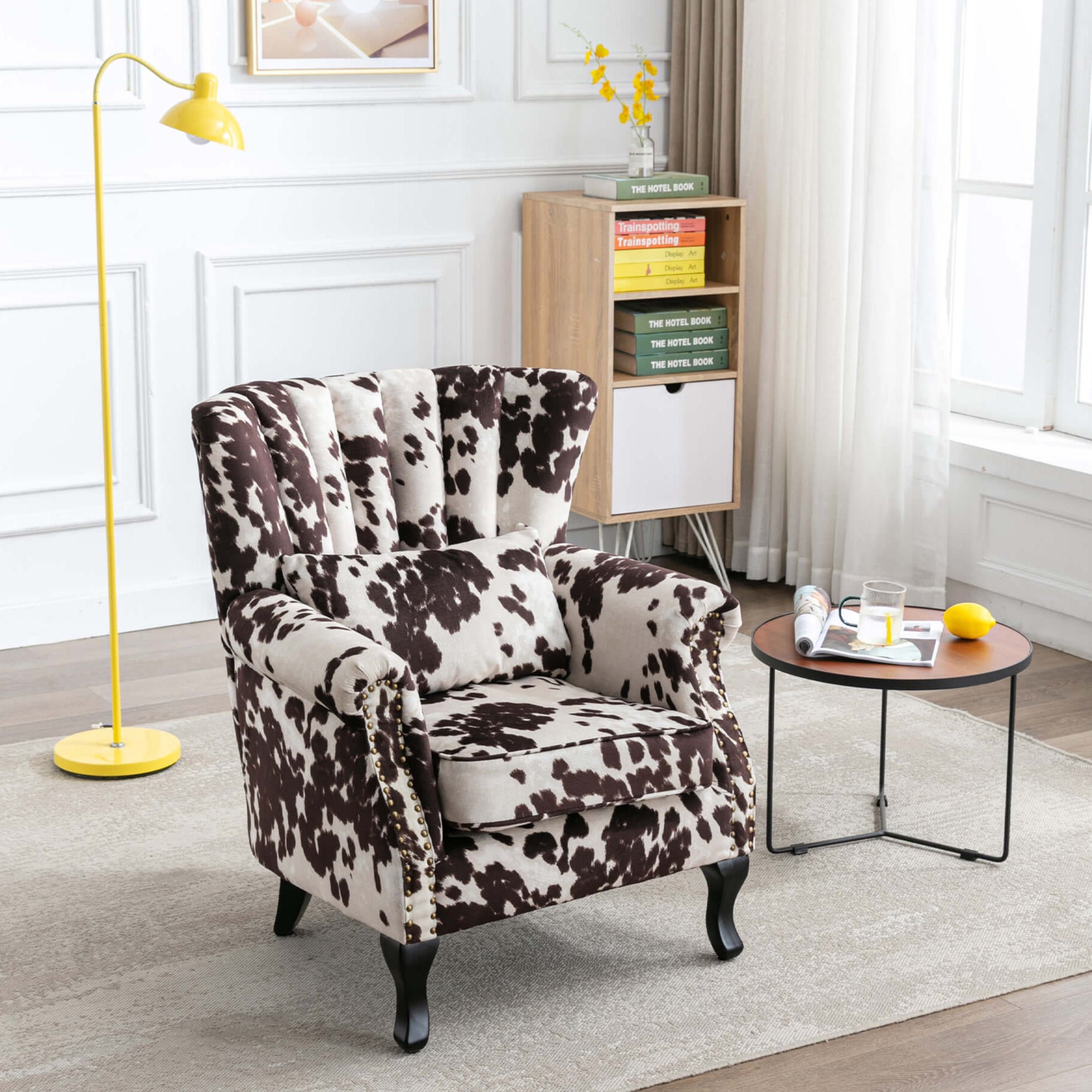 Kmax Wingback Nail-Head Velvet Accent Chair 1 PCS - X904AC