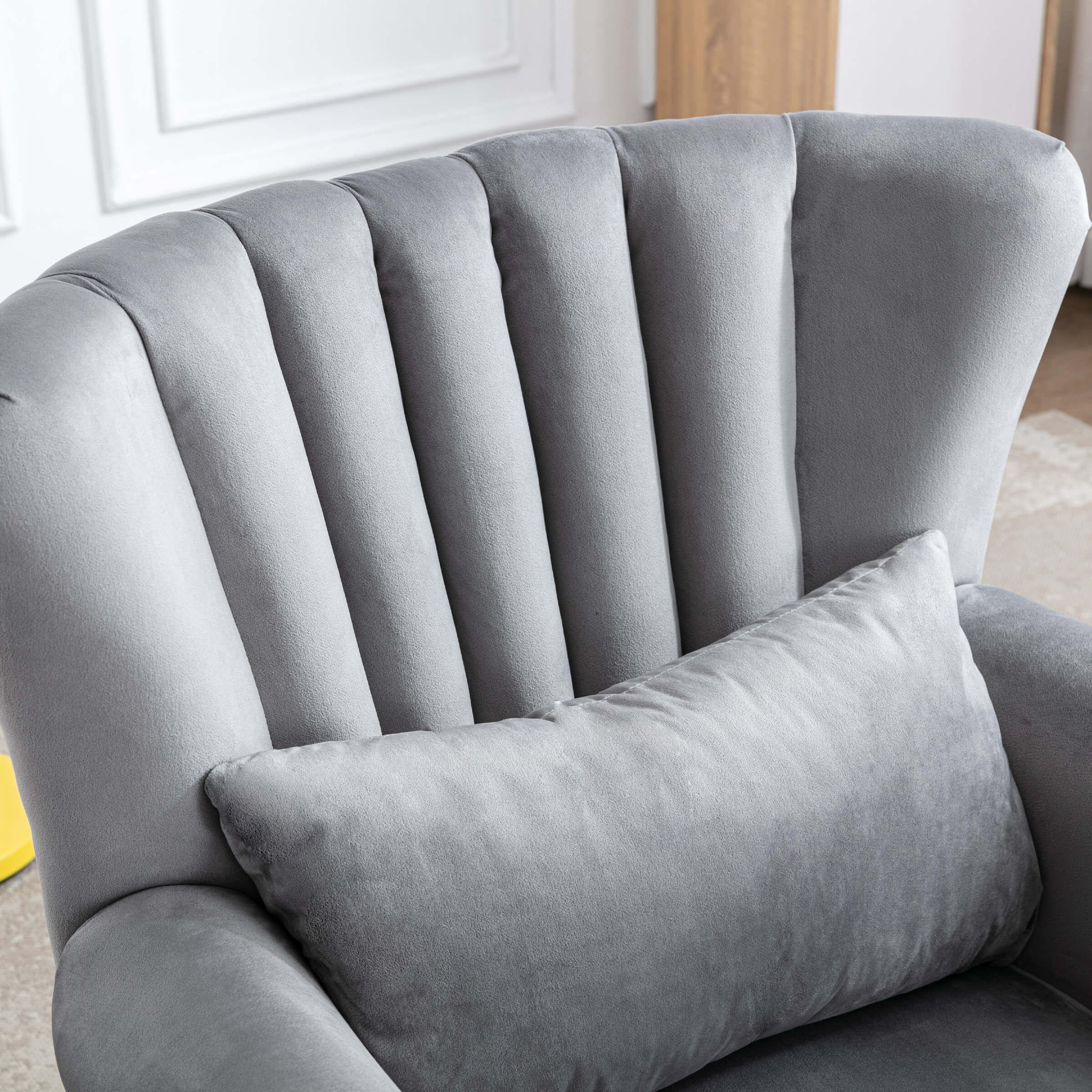 Kmax Wingback Nail-Head Velvet Accent Chair 1 PCS - X904AC