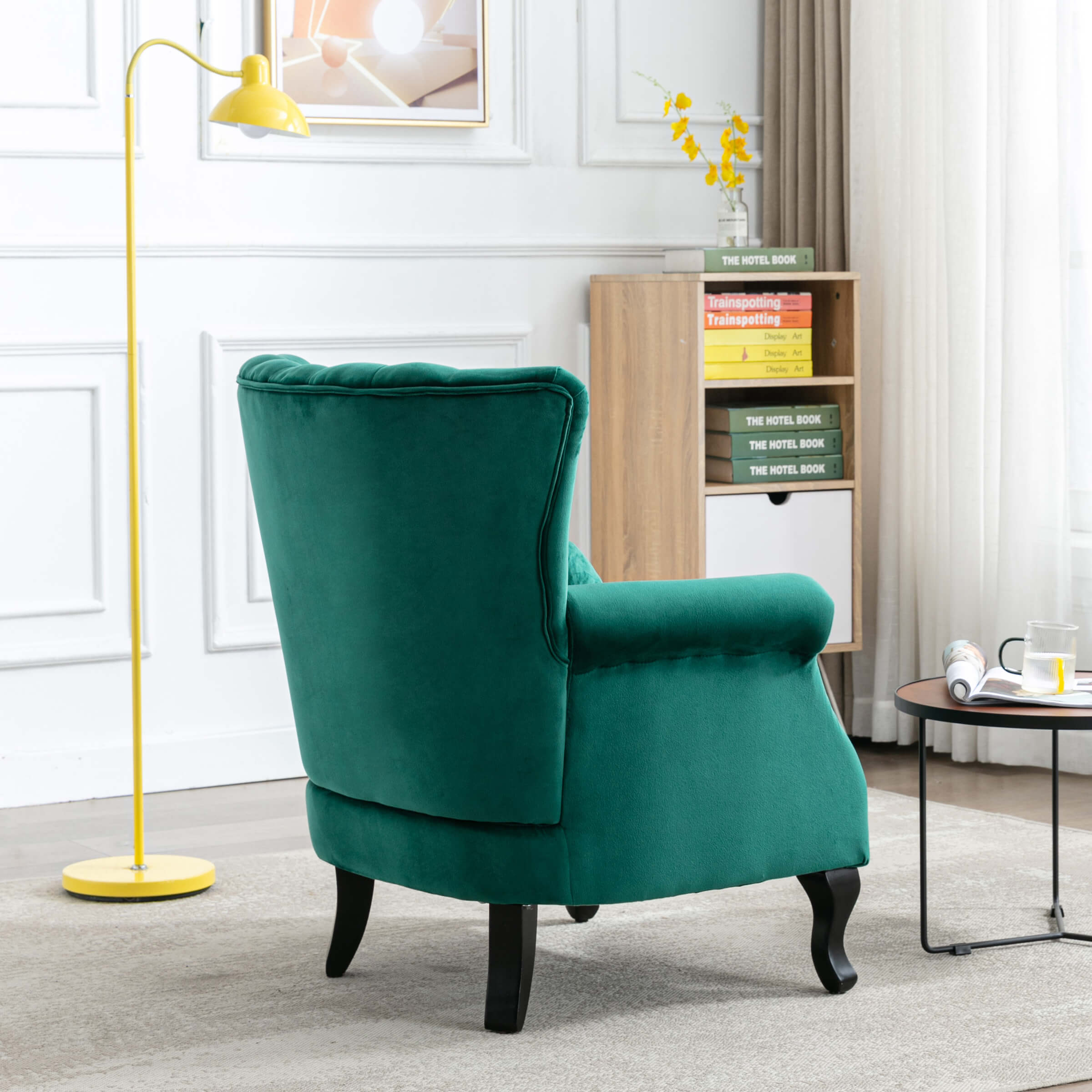 Kmax Wingback Nail-Head Velvet Accent Chair 1 PCS - X904AC