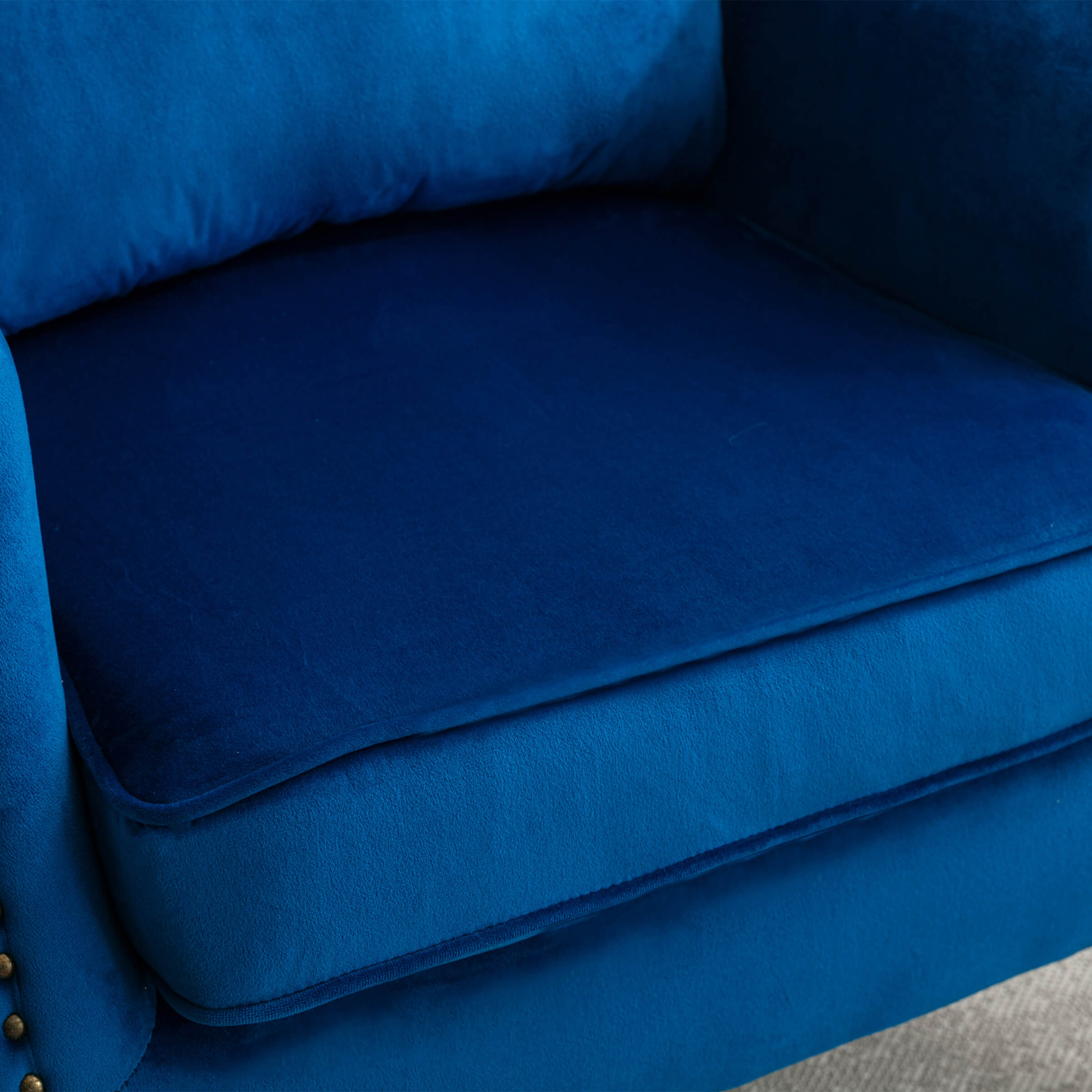 Kmax Wingback Nail-Head Velvet Accent Chair 1 PCS - X904AC