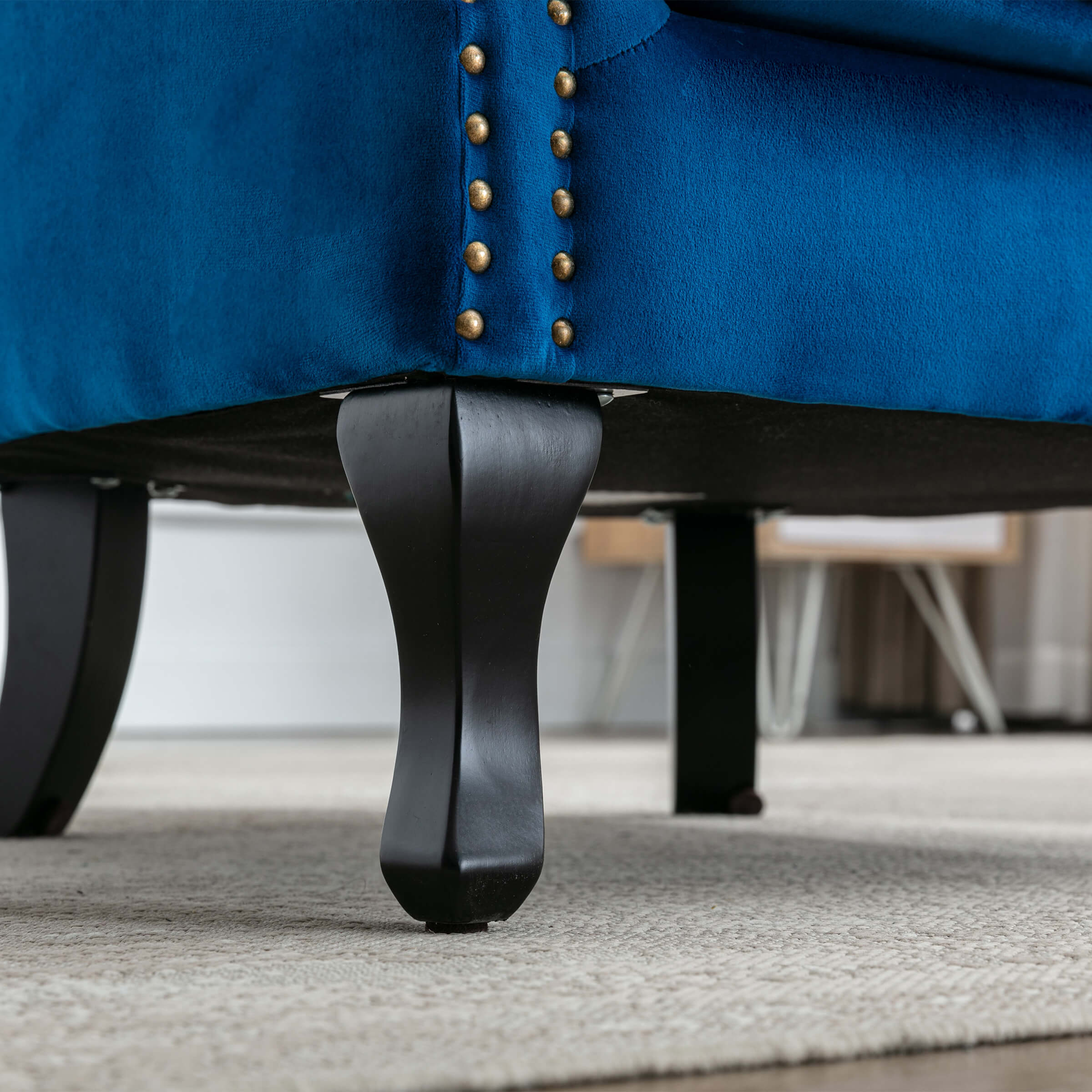 Kmax Wingback Nail-Head Velvet Accent Chair 1 PCS - X904AC