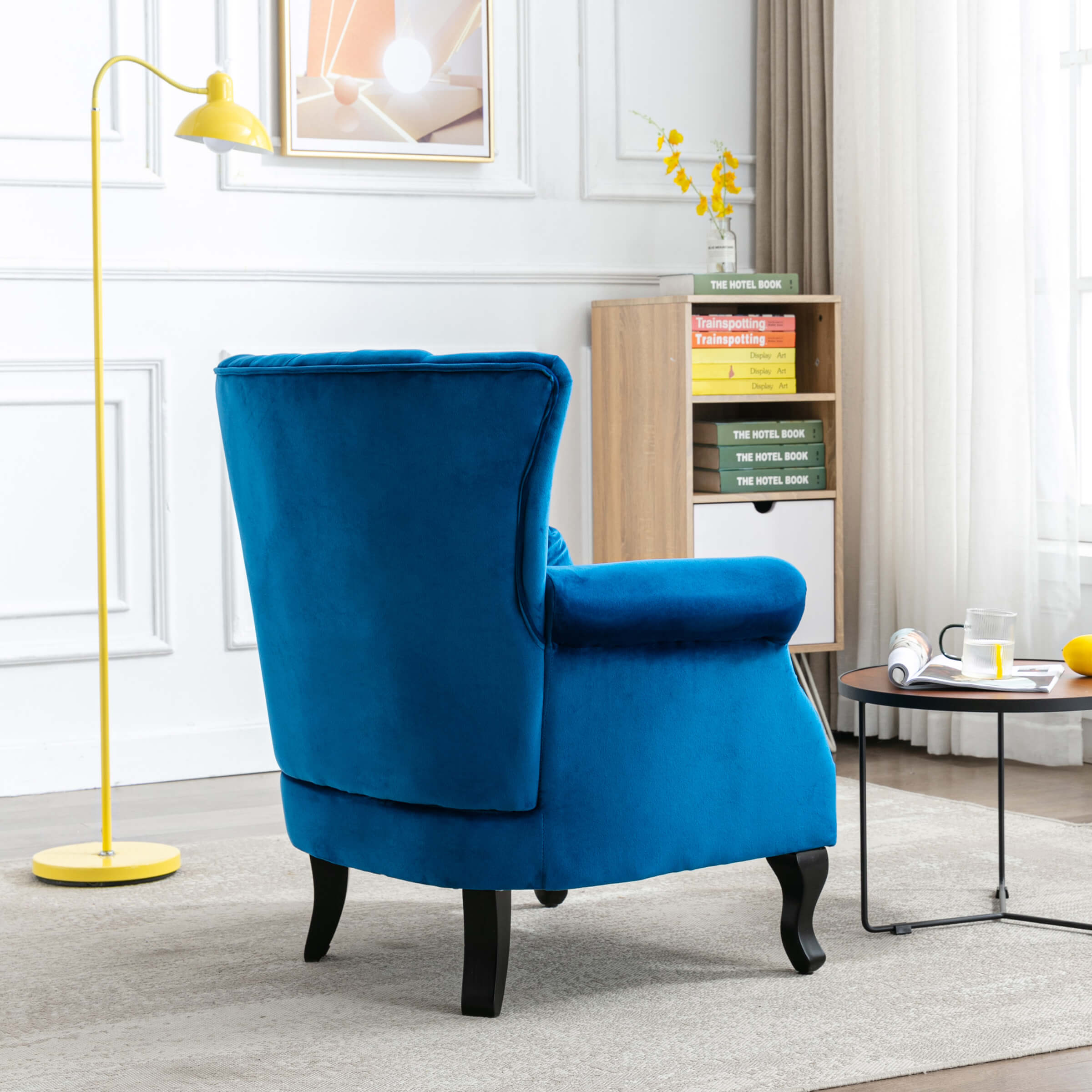 Kmax Wingback Nail-Head Velvet Accent Chair 1 PCS - X904AC