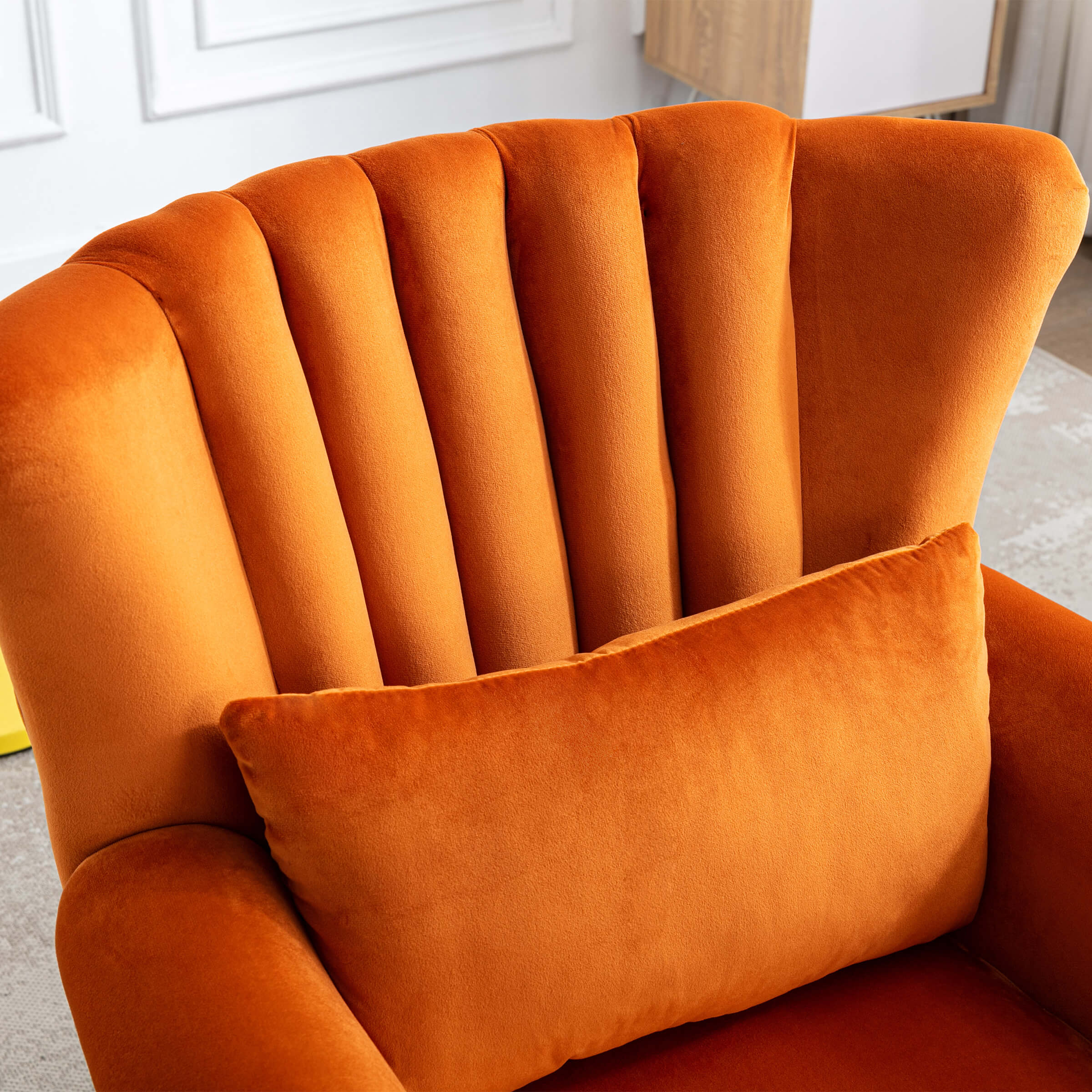 Kmax Wingback Nail-Head Velvet Accent Chair 1 PCS - X904AC