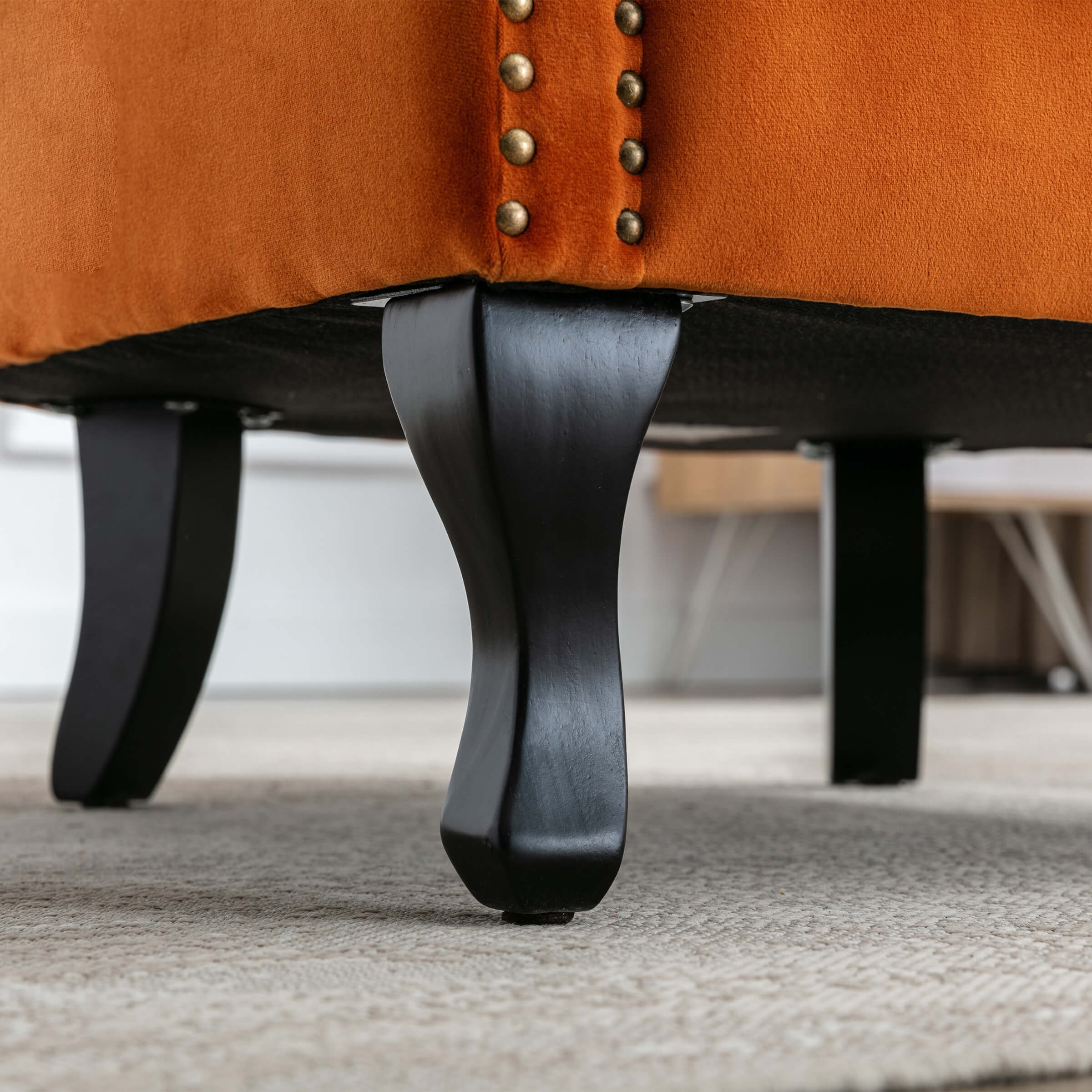 Kmax Wingback Nail-Head Velvet Accent Chair 1 PCS - X904AC