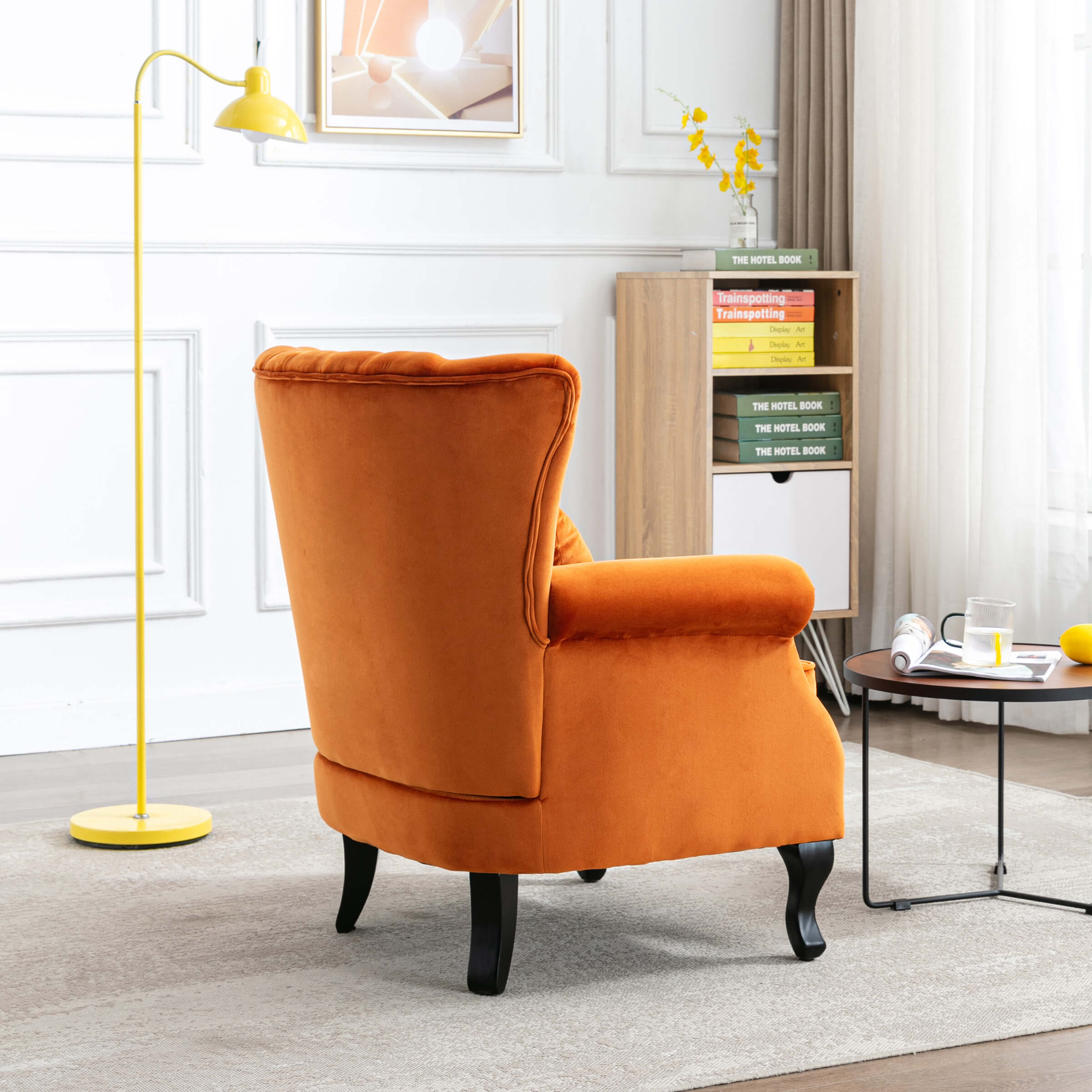 Kmax Wingback Nail-Head Velvet Accent Chair 1 PCS - X904AC