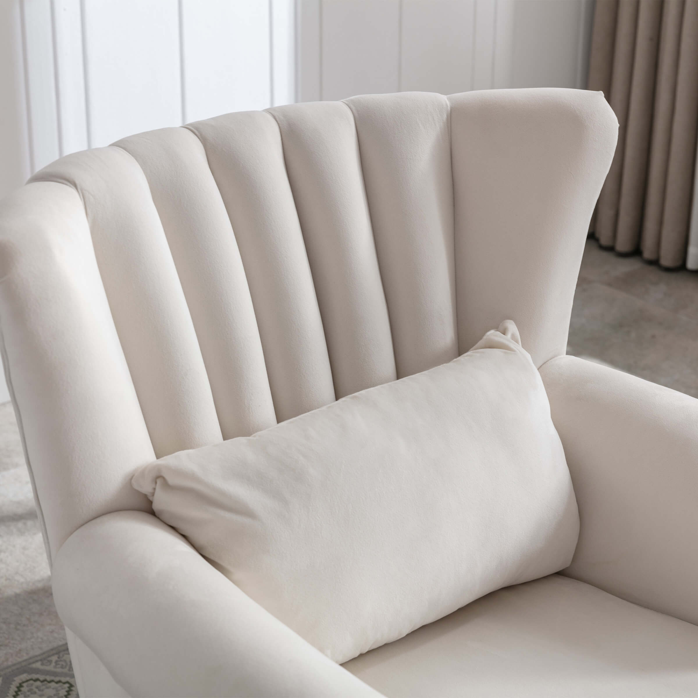 Kmax Wingback Nail-Head Velvet Accent Chair 1 PCS - X904AC