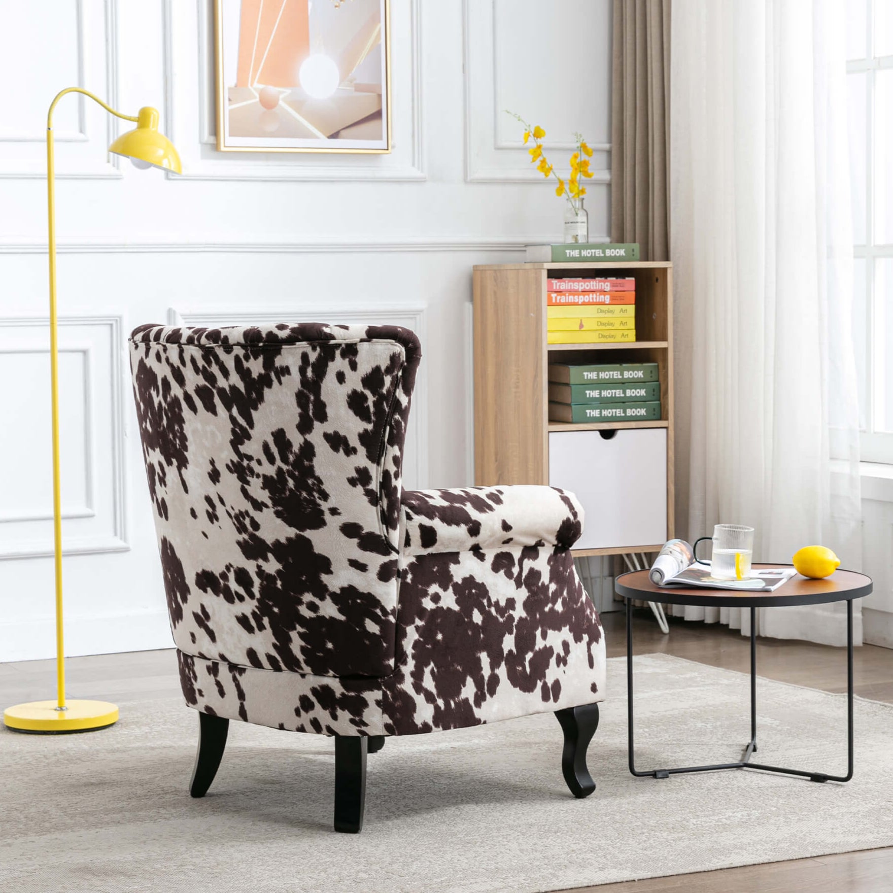 Kmax Wingback Nail-Head Velvet Accent Chair 1 PCS - X904AC