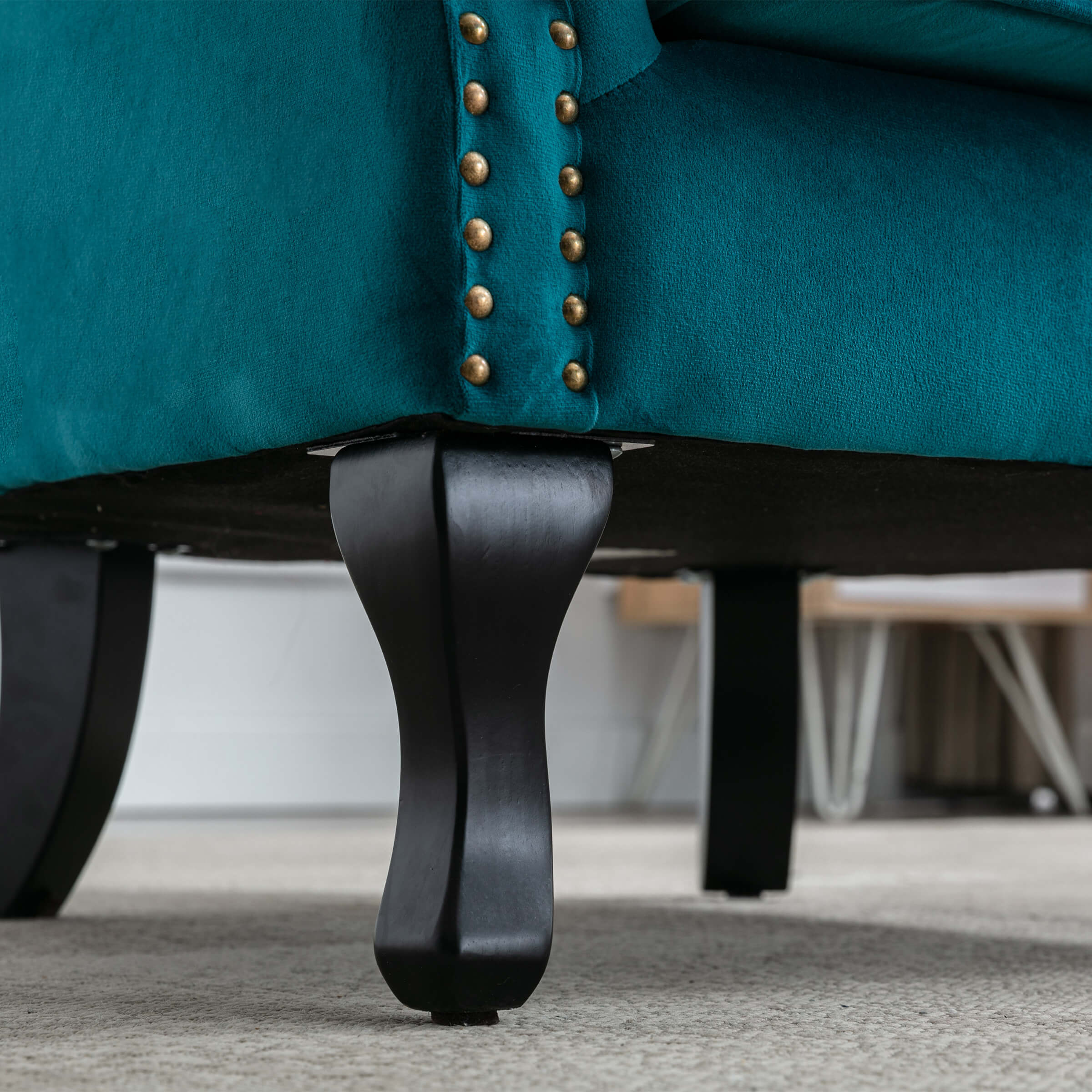 Kmax Wingback Nail-Head Velvet Accent Chair 1 PCS - X904AC