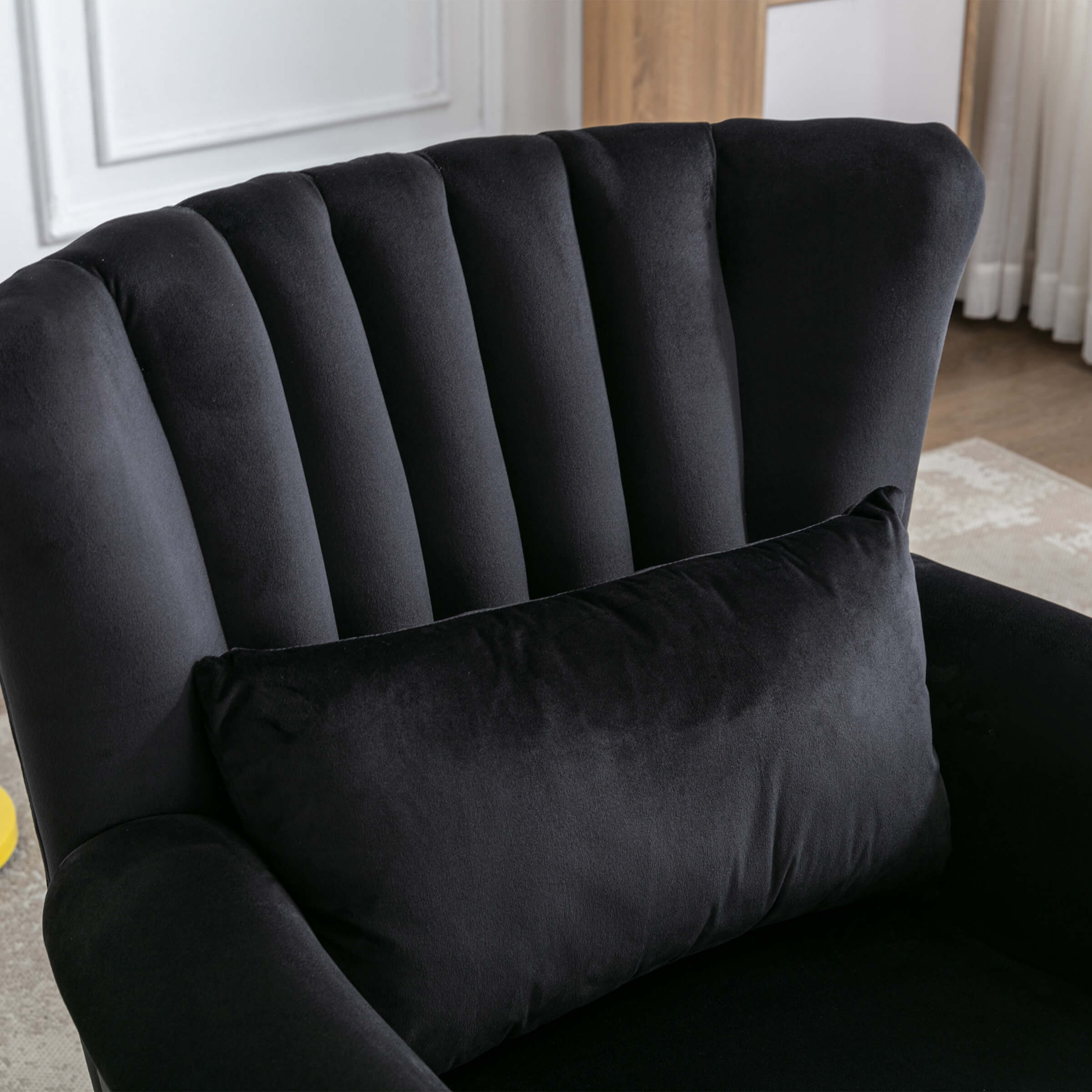 Kmax Wingback Nail-Head Velvet Accent Chair 1 PCS - X904AC