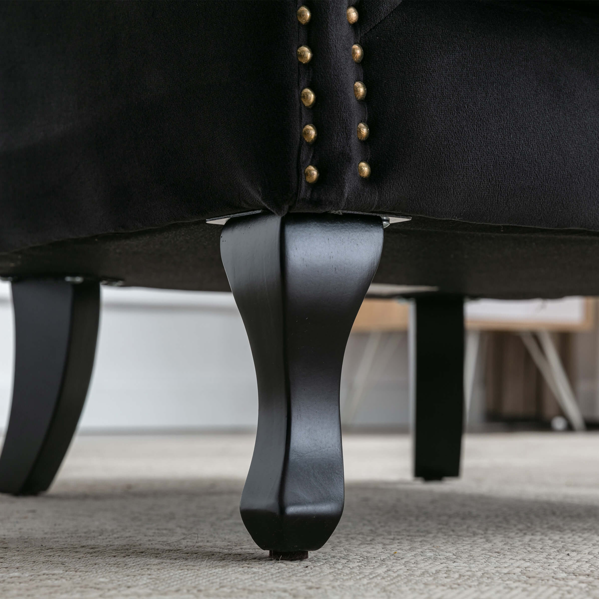 Kmax Wingback Nail-Head Velvet Accent Chair 1 PCS - X904AC