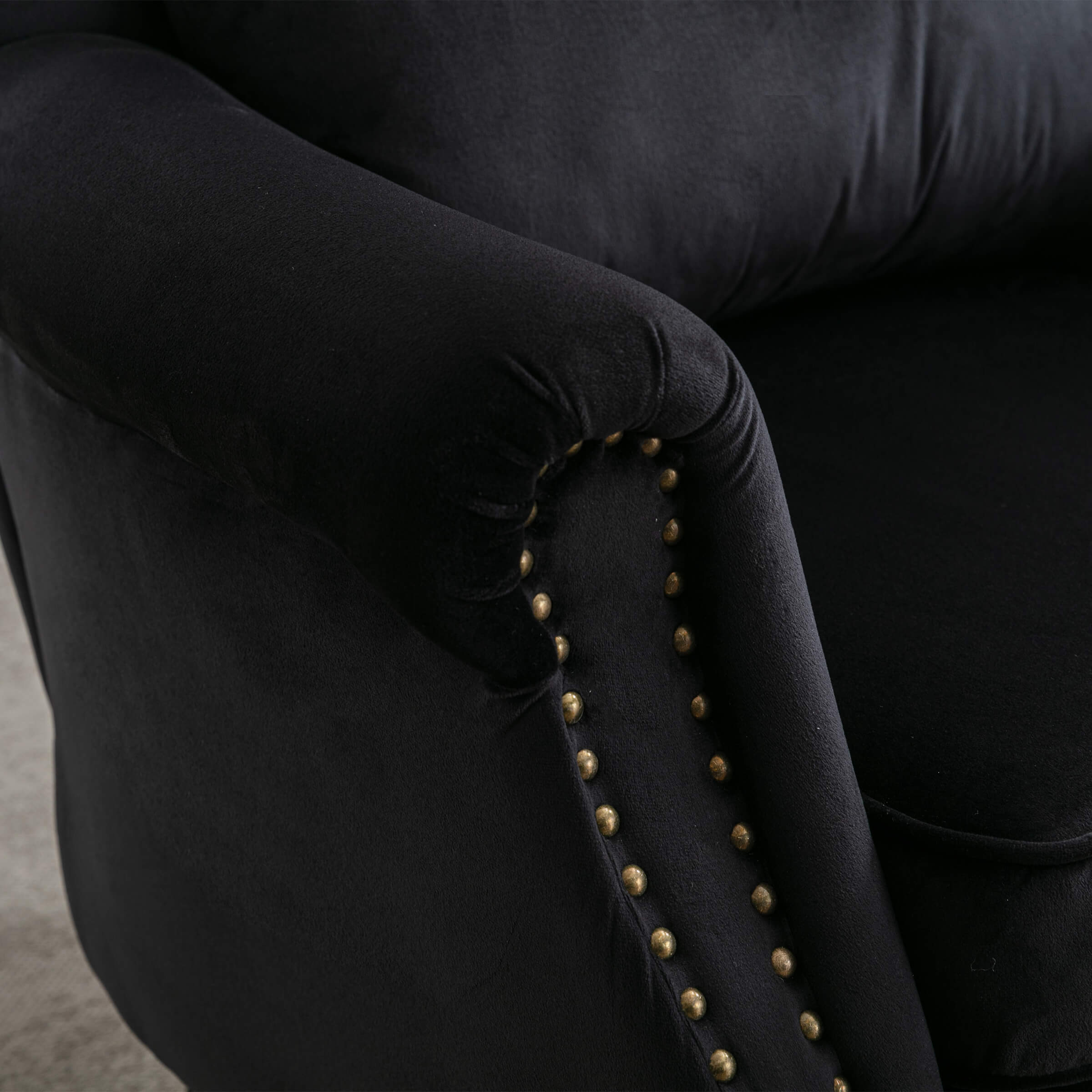 Kmax Wingback Nail-Head Velvet Accent Chair 1 PCS - X904AC