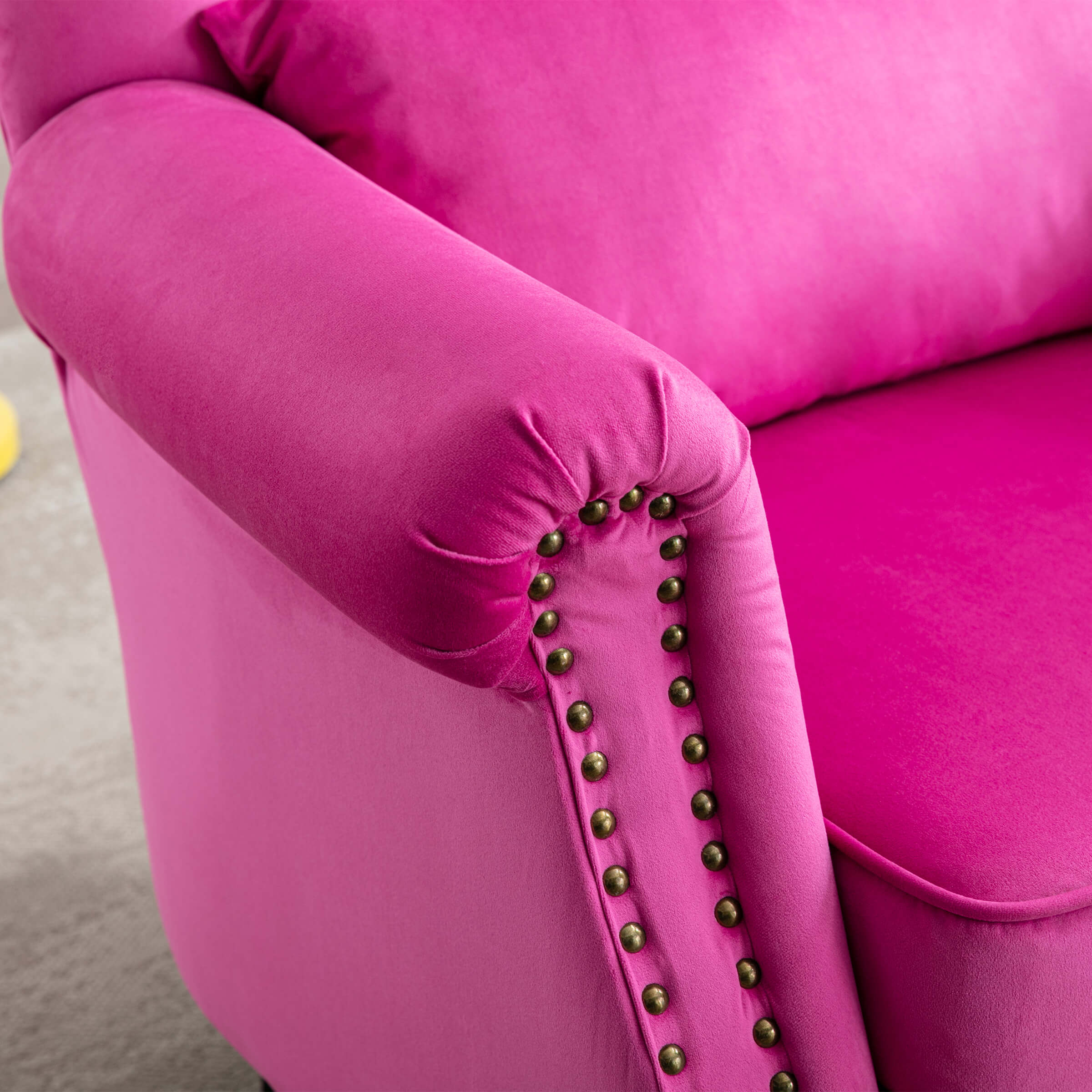 Kmax Wingback Nail-Head Velvet Accent Chair 1 PCS - X904AC