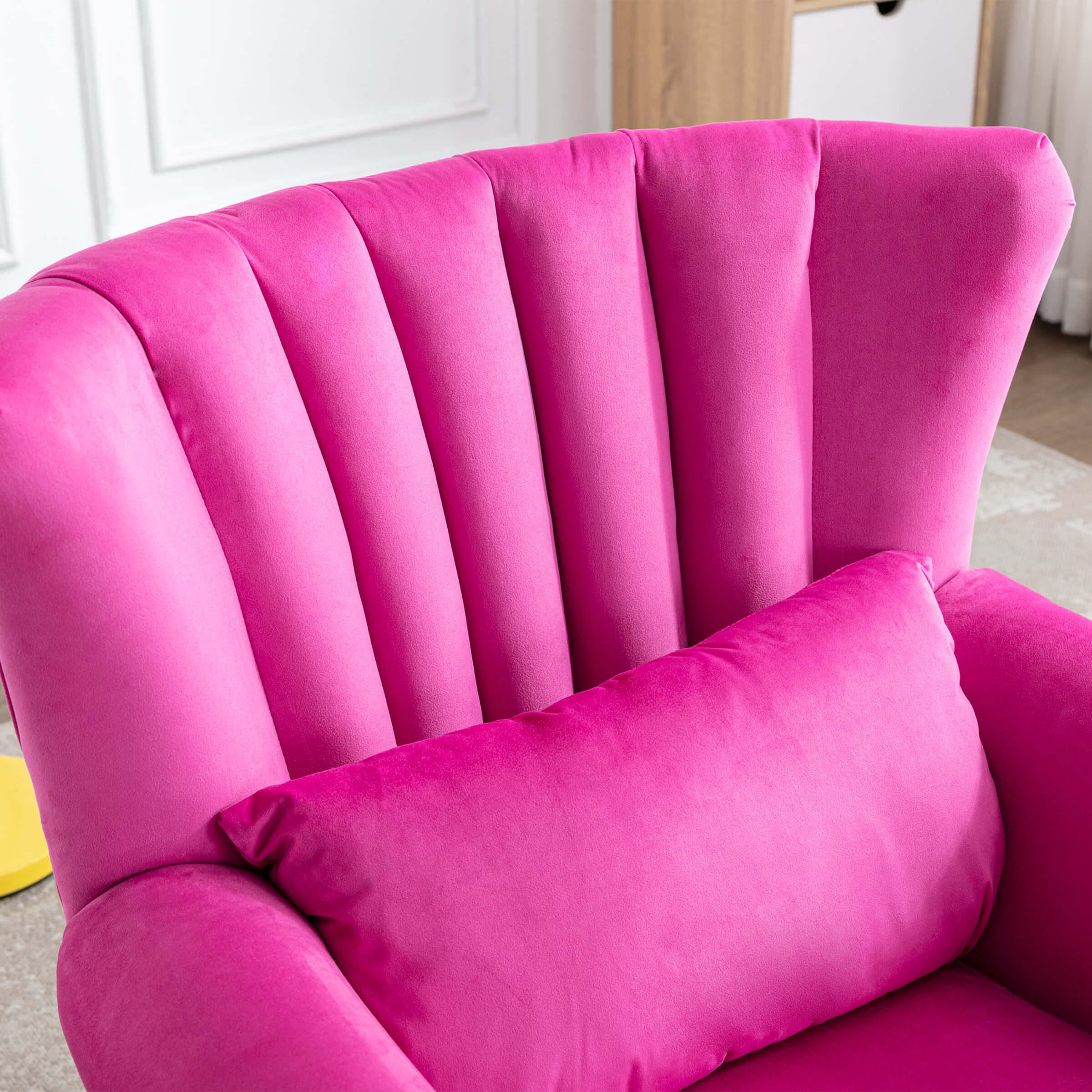 Kmax Wingback Nail-Head Velvet Accent Chair 1 PCS - X904AC