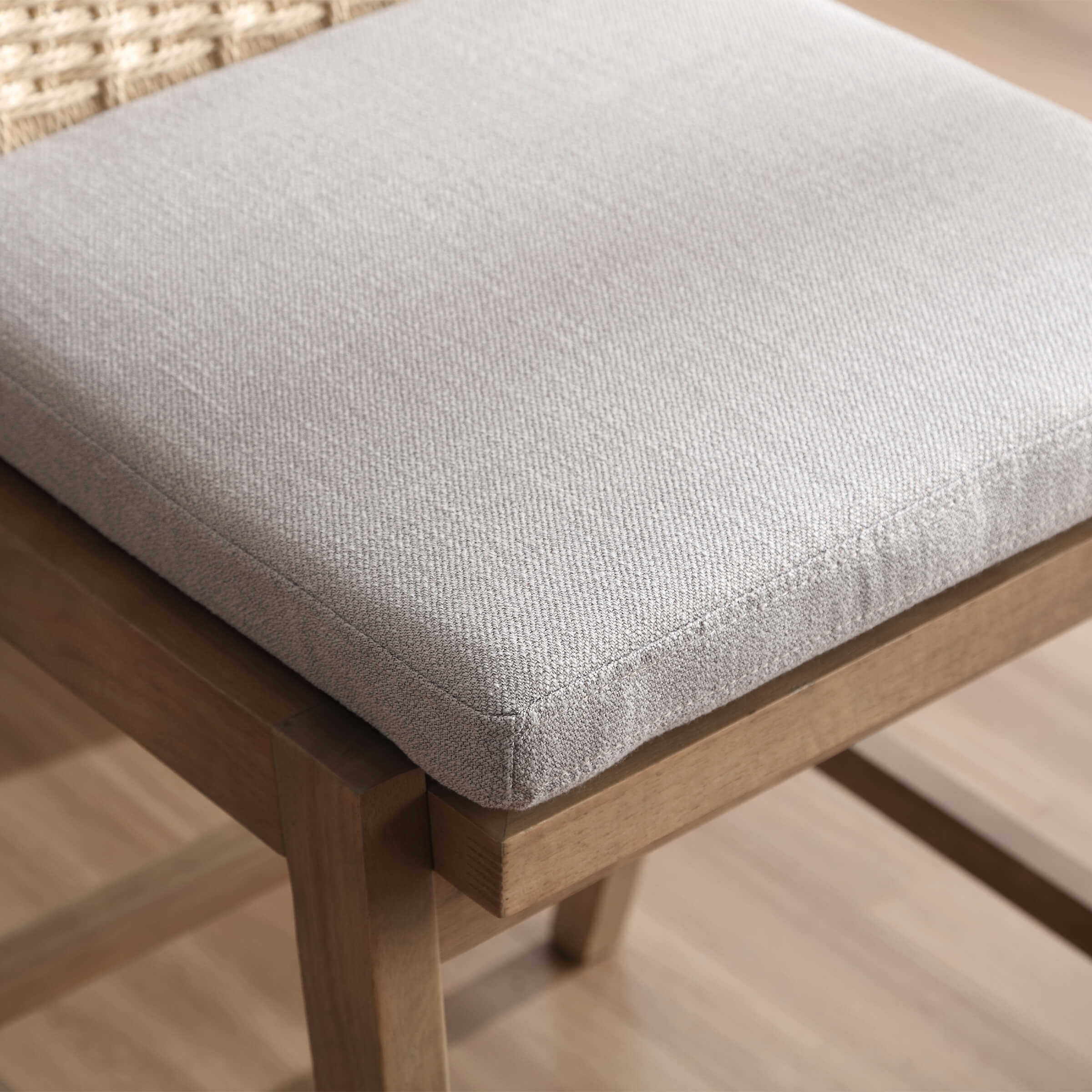 Kmax 27.25"H Woven Linen Counter Stools Set of 2 - 5743CS