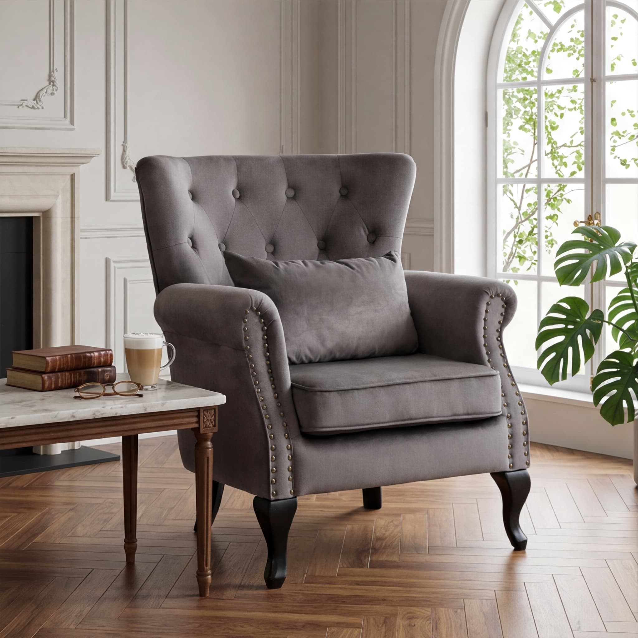 Wingback Tufted Accent Chair - XXX1AC