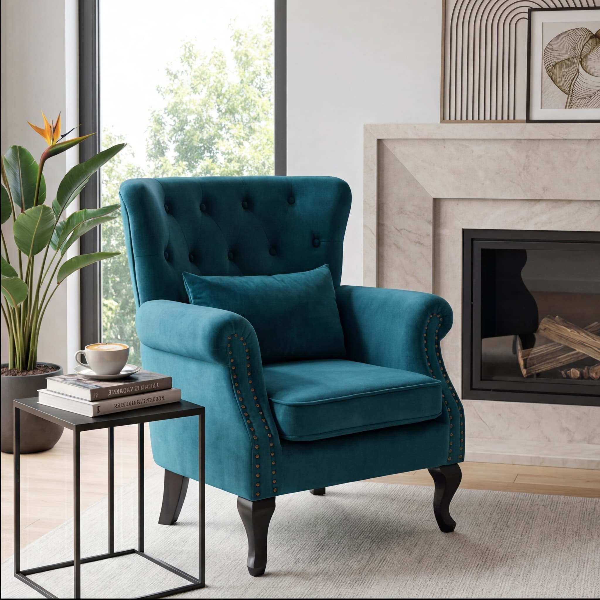 Wingback Tufted Accent Chair - XXX1AC