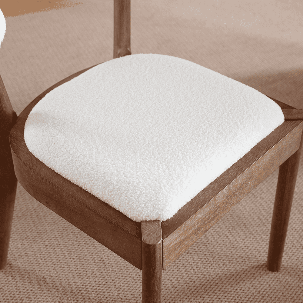 CIMOTA Curved Open Back Upholstered Dining Chairs Set of 2 - 1929DC