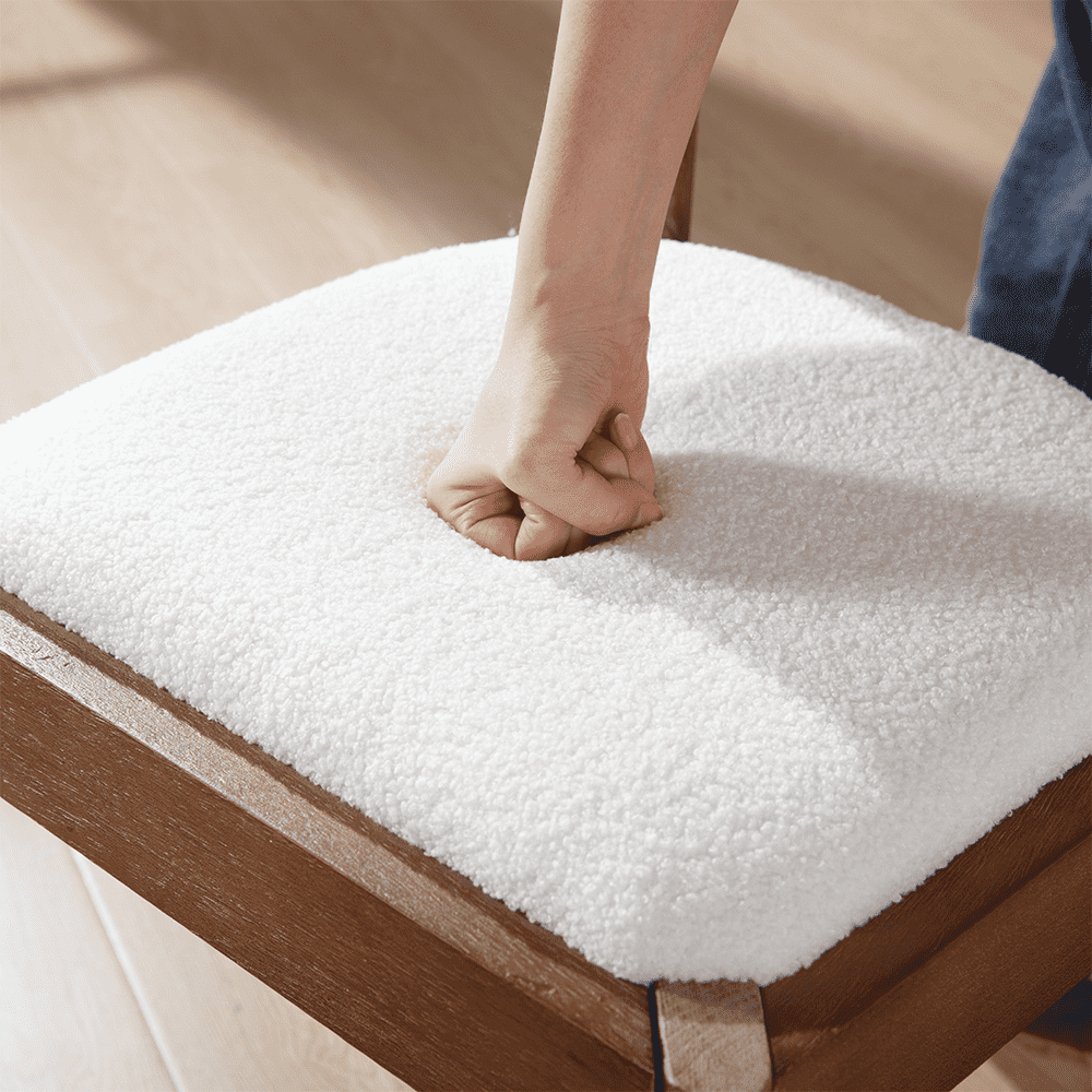 CIMOTA Curved Open Back Upholstered Dining Chairs Set of 2 - 1929DC