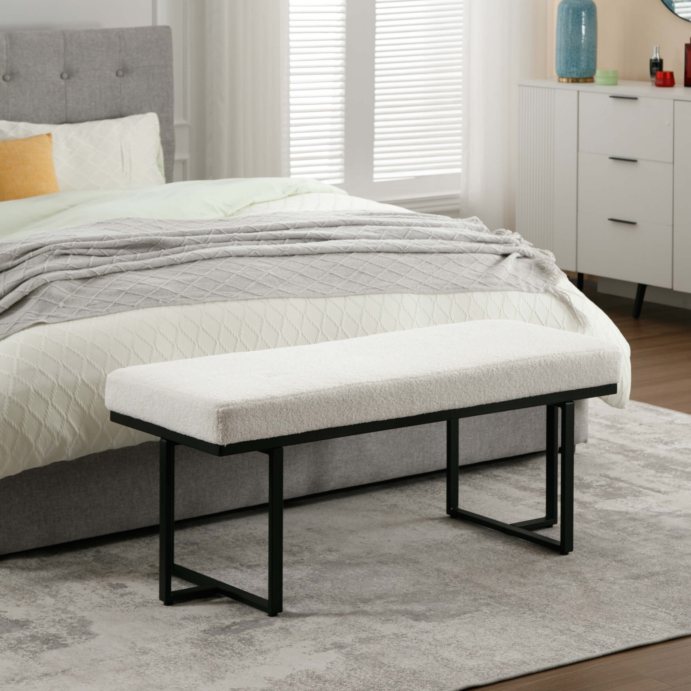 VESCASA 45" Modern Ottoman Bench for Bedroom - 1013BH