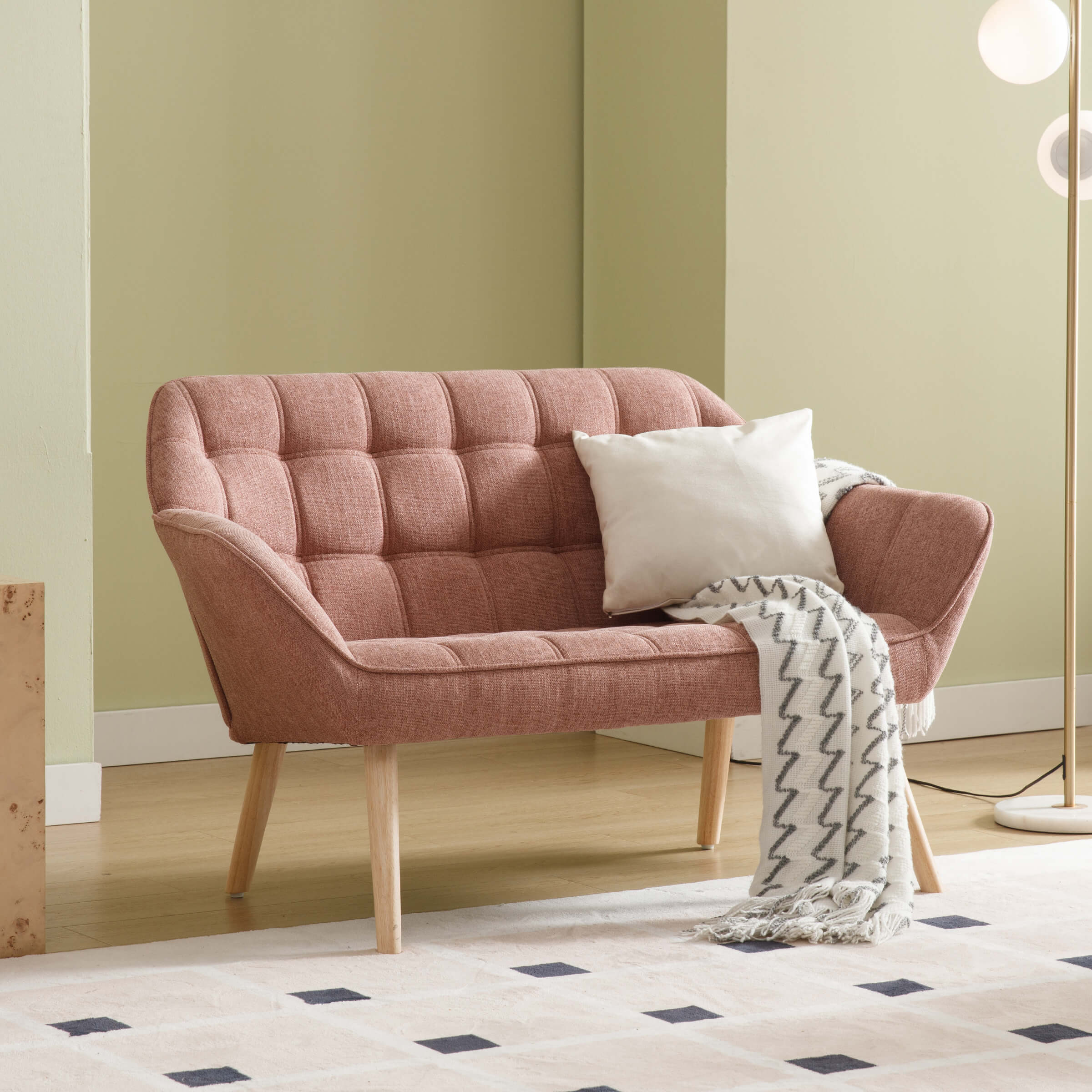 ROCITY 48"W Modern Small Loveseat Sofa - 8904AC