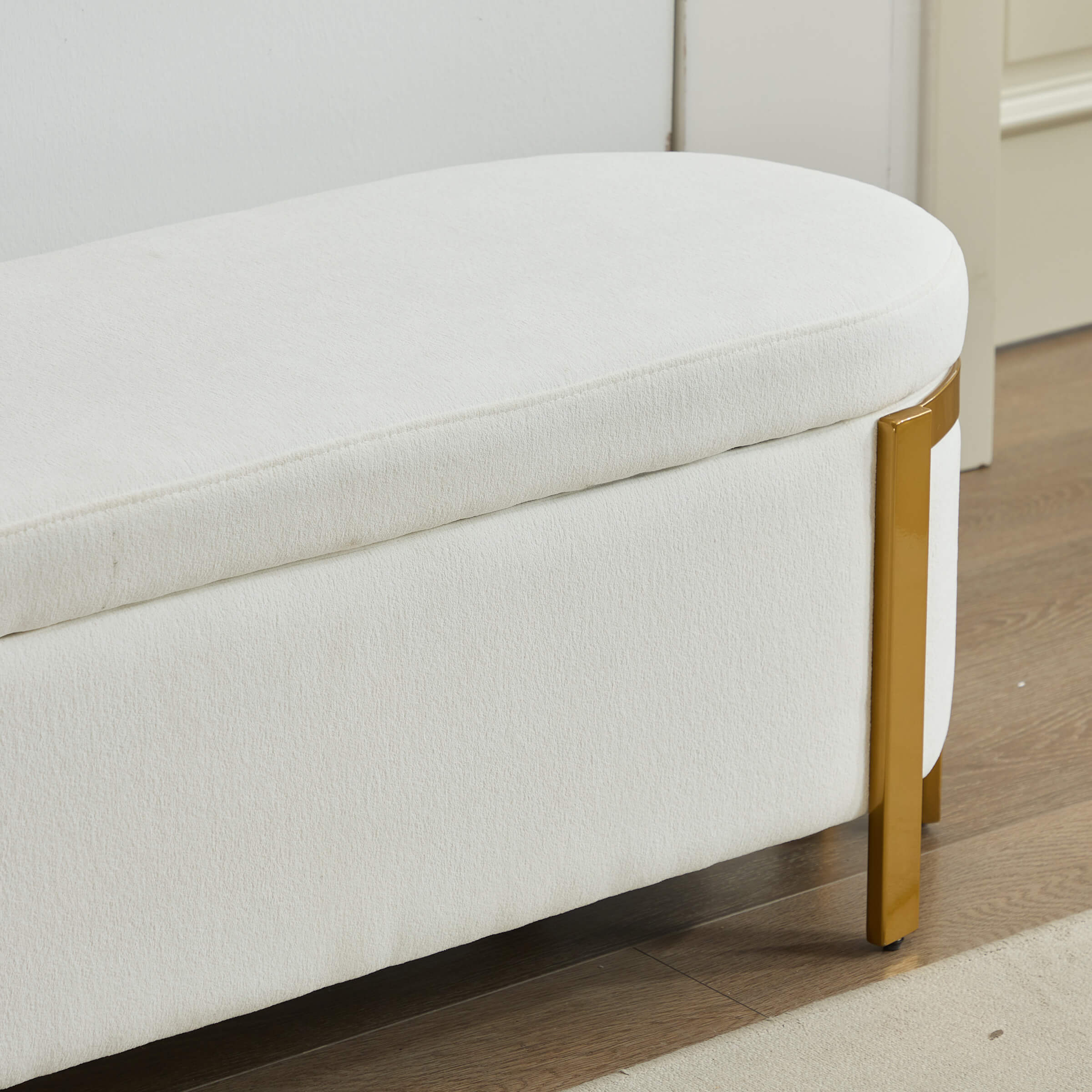 ZH4YOU 48”W Storage Bench Ottoman End of Bed - 5001BH