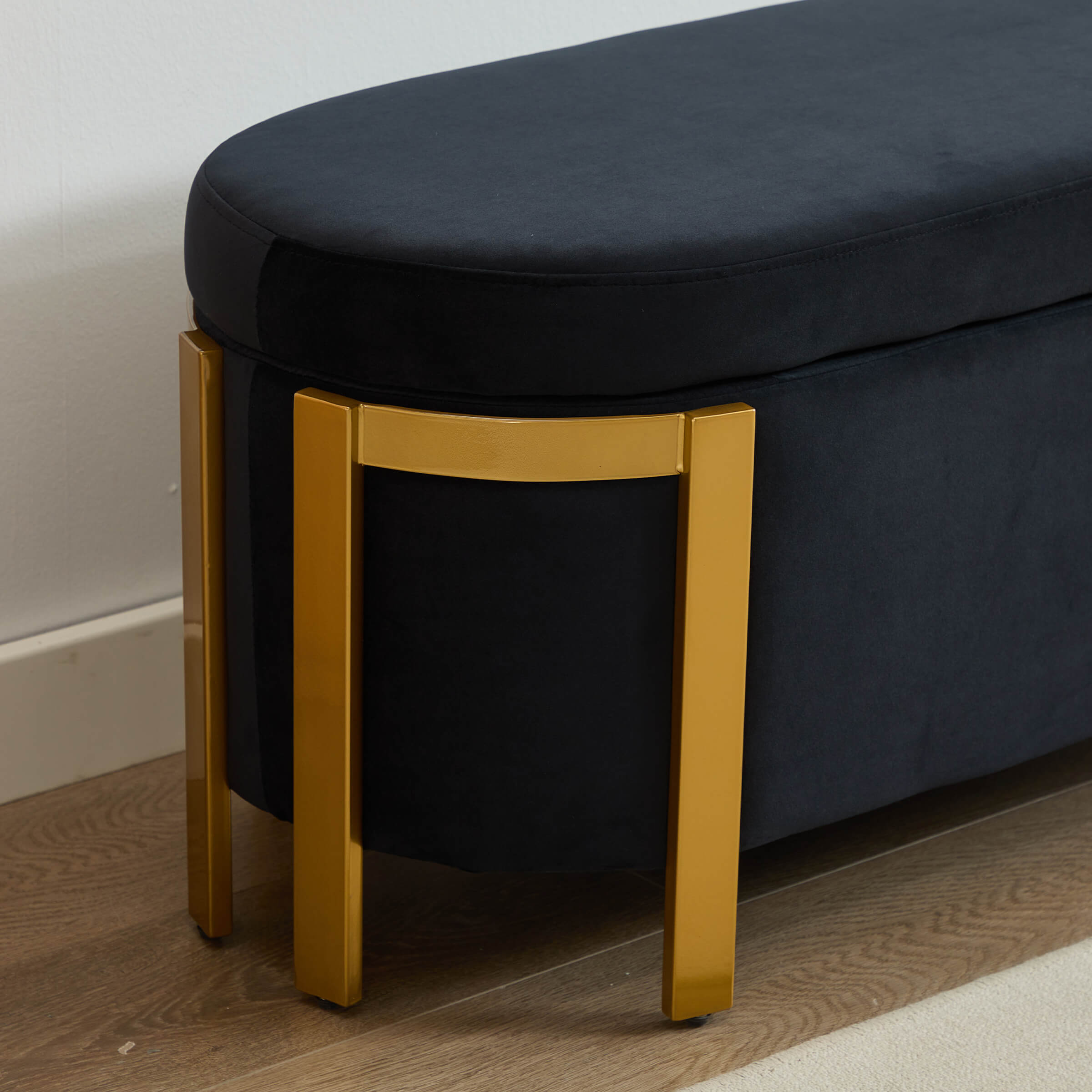 ZH4YOU 48”W Storage Bench Ottoman End of Bed - 5001BH