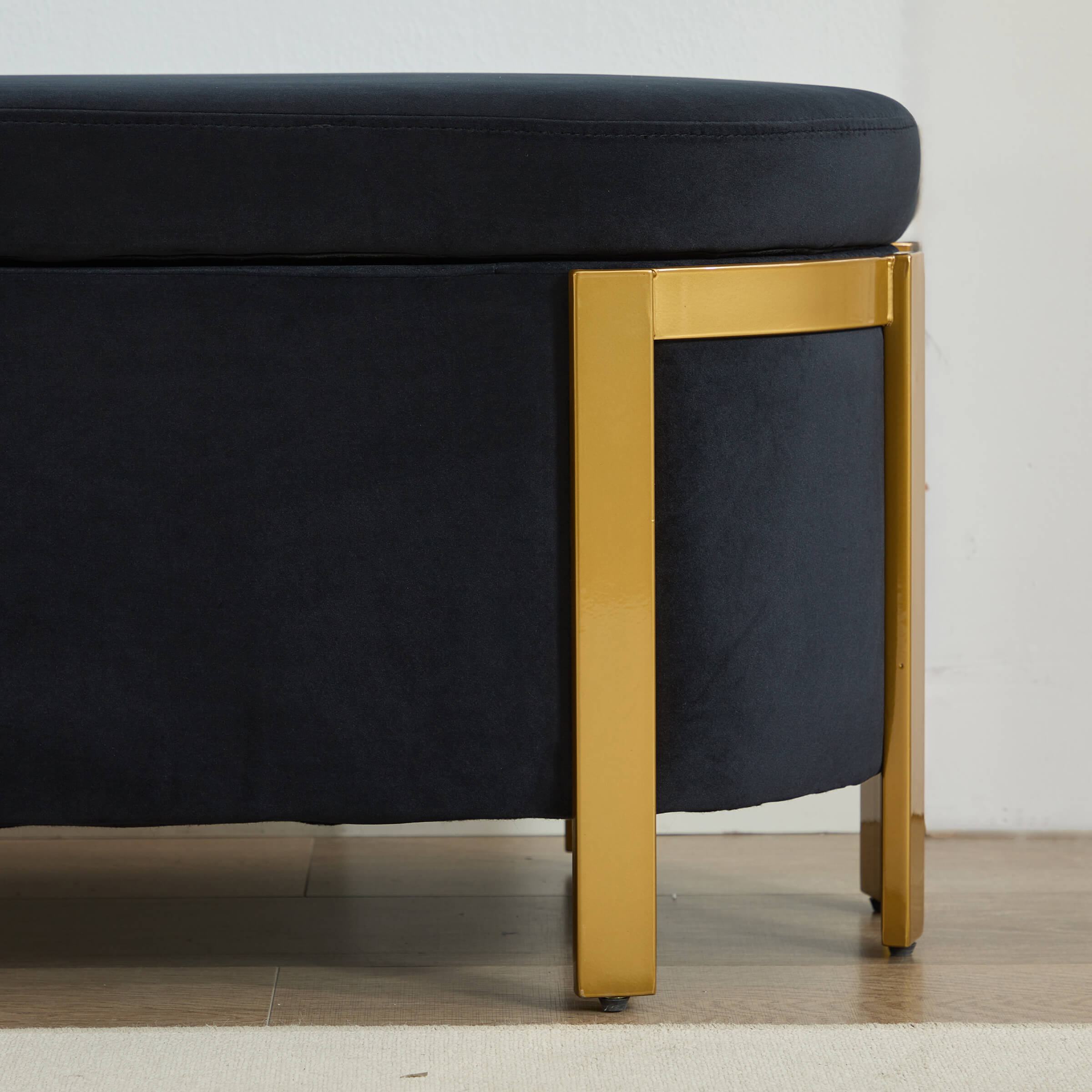 ZH4YOU 48”W Storage Bench Ottoman End of Bed - 5001BH