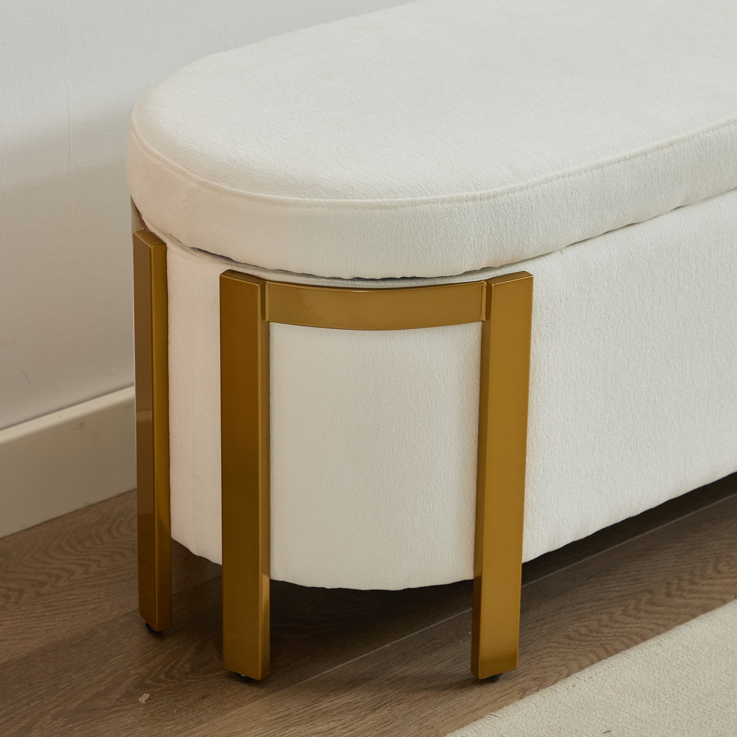 ZH4YOU 48”W Storage Bench Ottoman End of Bed - 5001BH