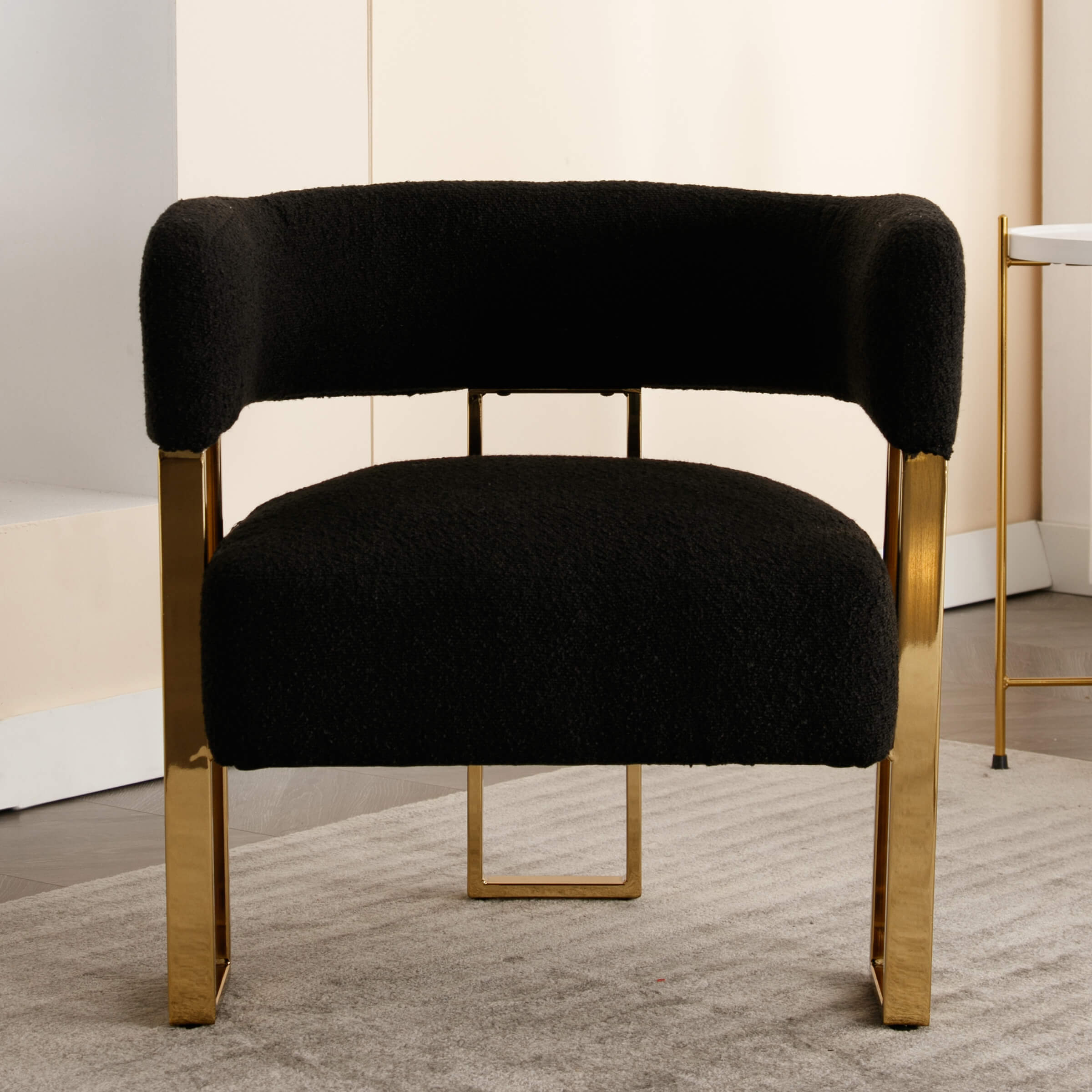 ZH4YOU Barrel Chair with Gold Metal Legs 1 PCS - 72005AC