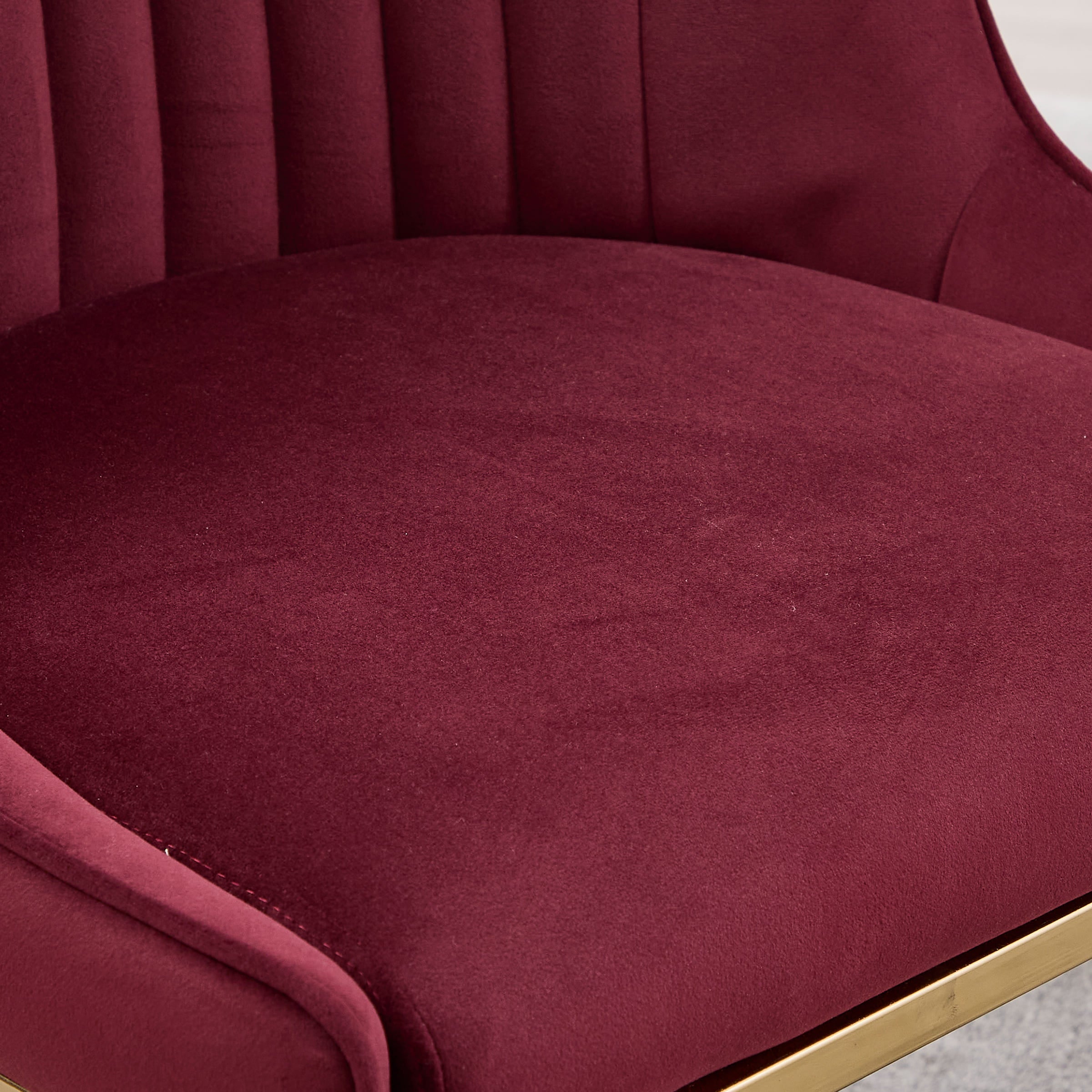 ZH4YOU Armless Gold Legs Dinning Chairs Set of 2- 9067DC