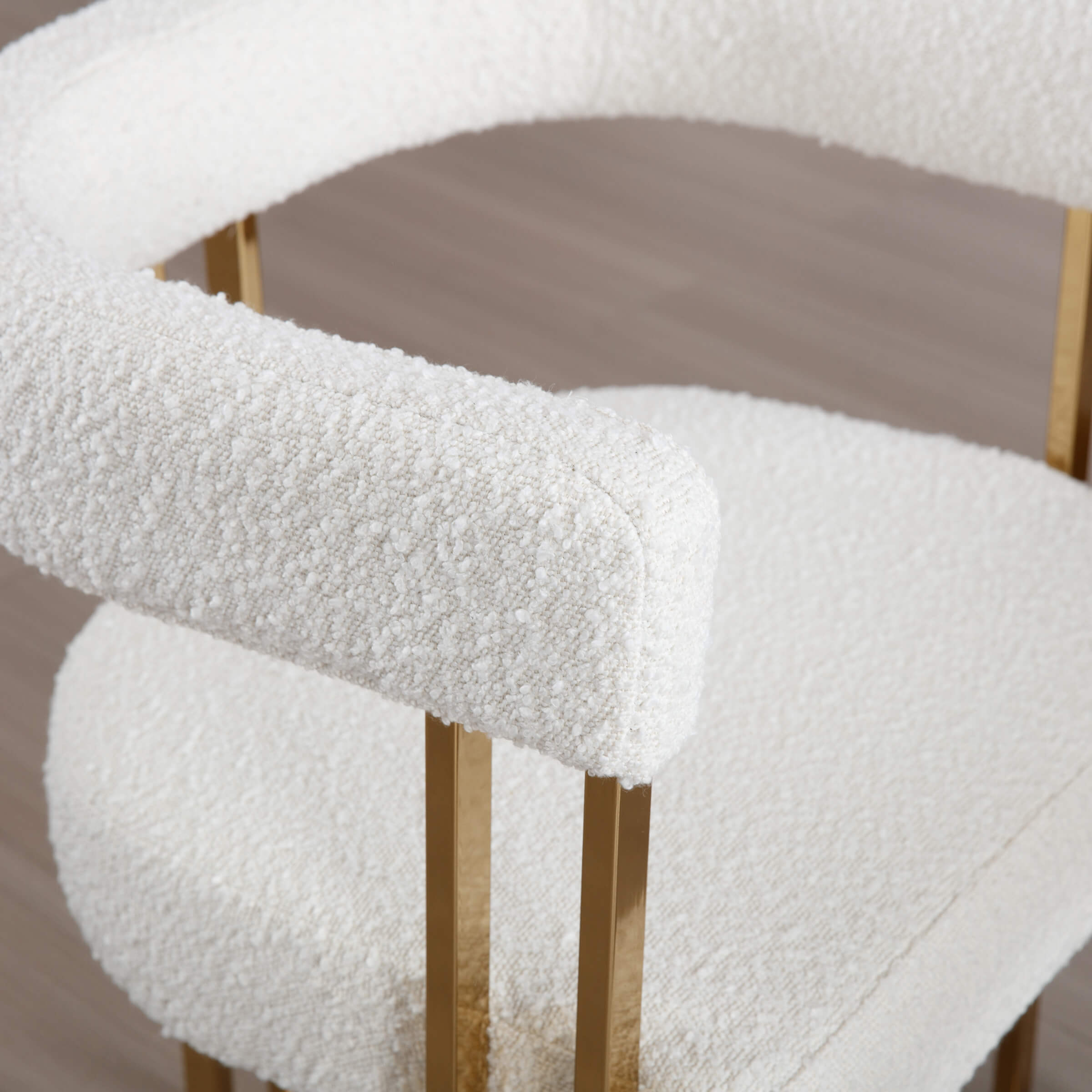 ZH4YOU Gold Metal Legs Dining Chairs Set of 2 - 73004DC