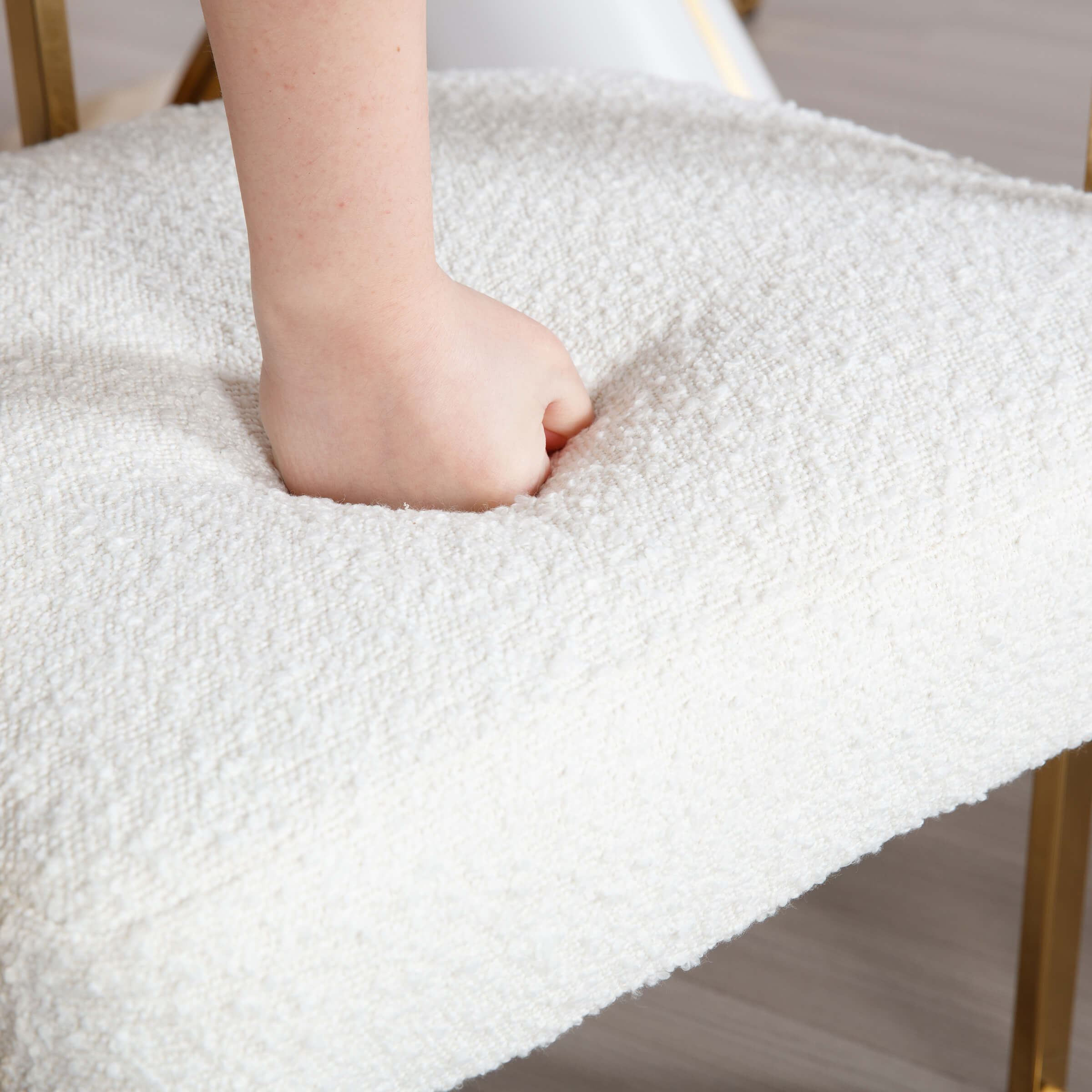 ZH4YOU Gold Metal Legs Dining Chairs Set of 2 - 73004DC