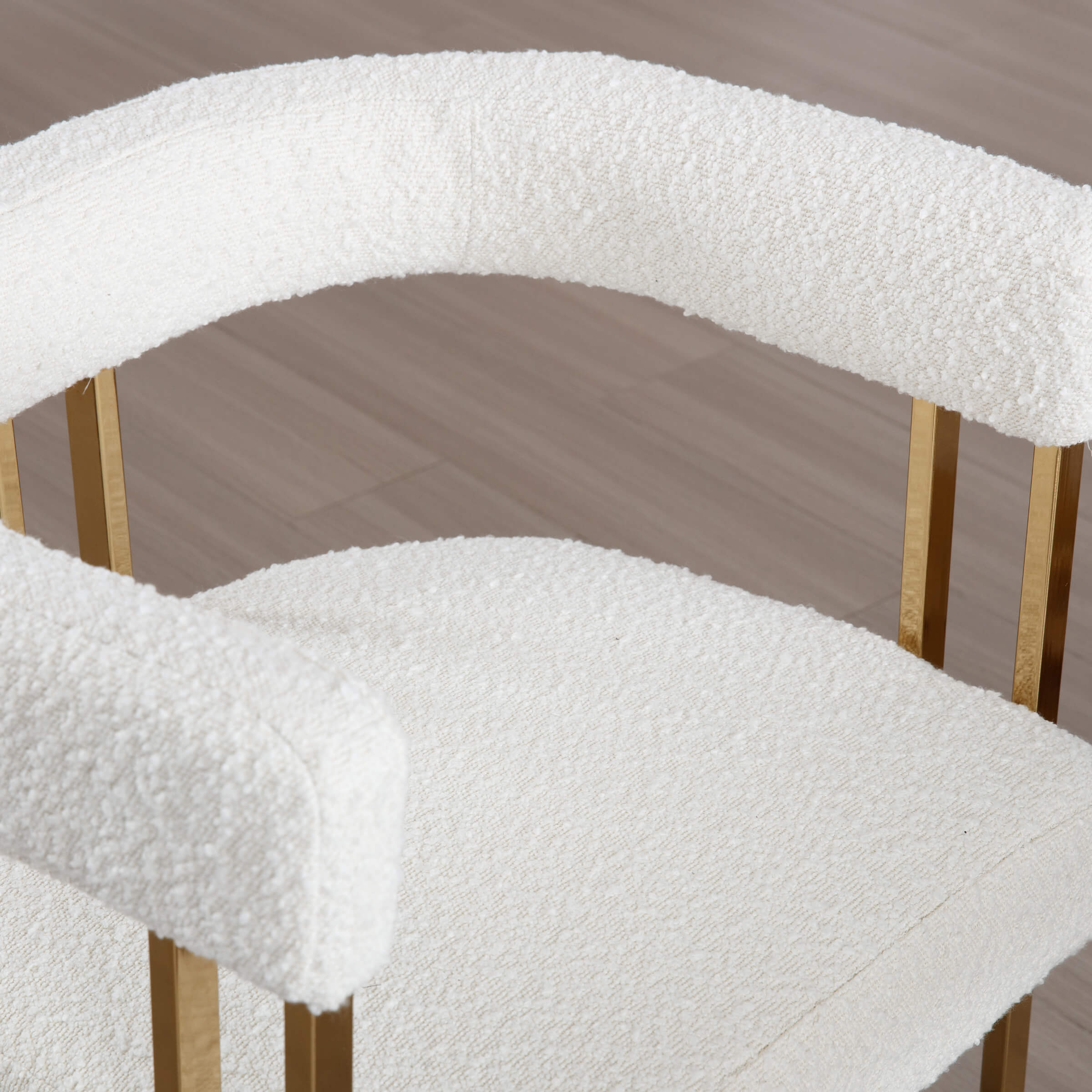 ZH4YOU Gold Metal Legs Dining Chairs Set of 2 - 73004DC