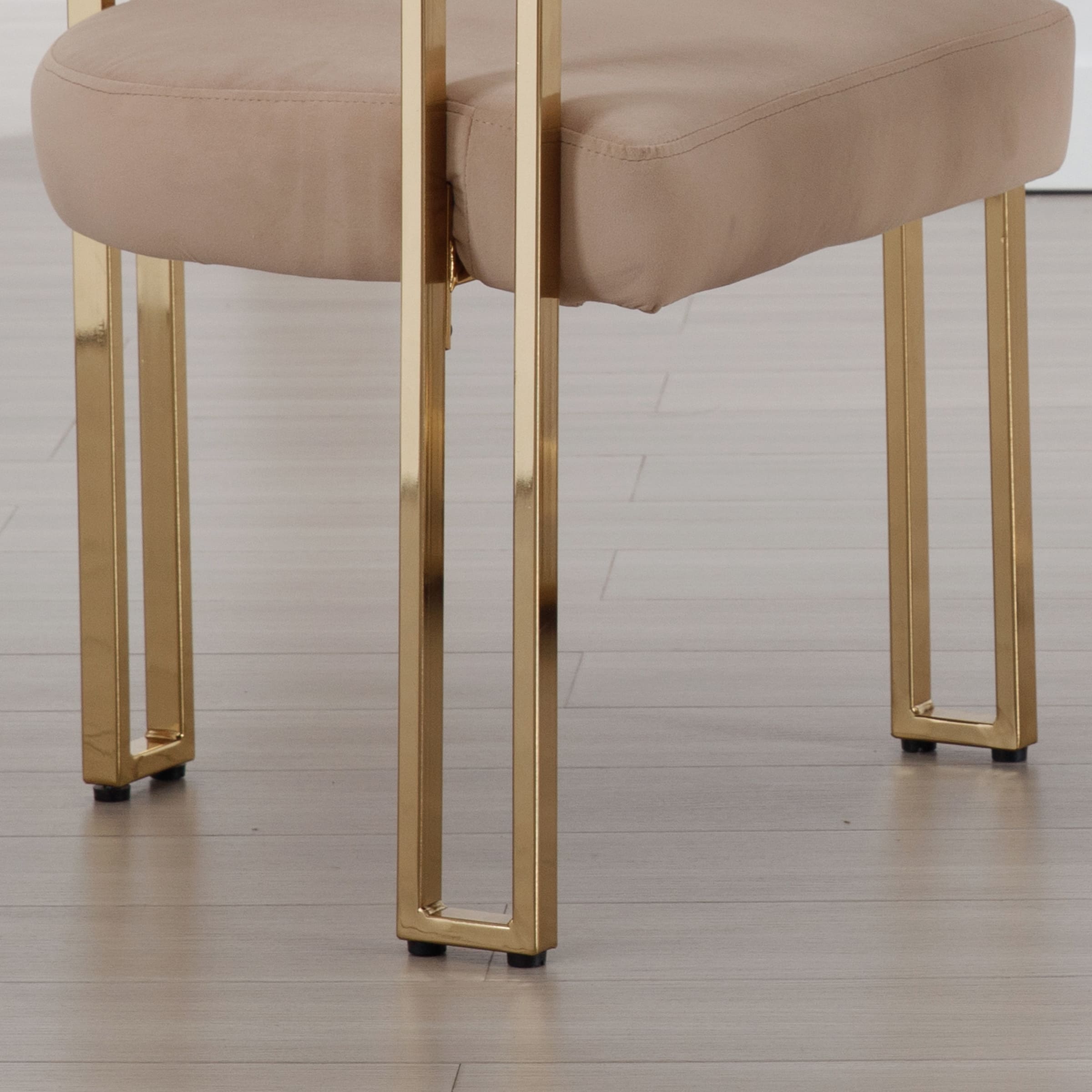 ZH4YOU Gold Metal Legs Dining Chairs Set of 2 - 73004DC