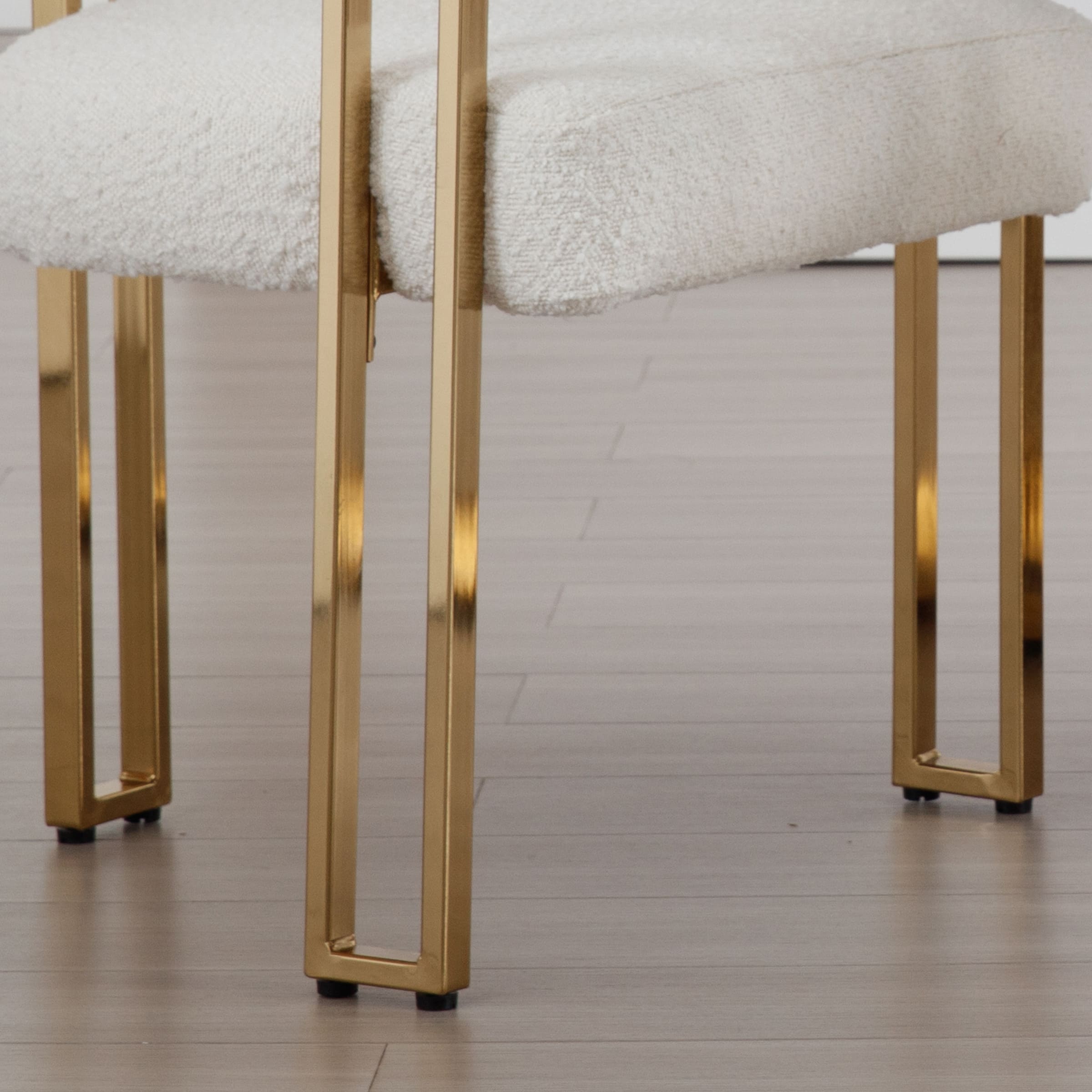 ZH4YOU Gold Metal Legs Dining Chairs Set of 2 - 73004DC