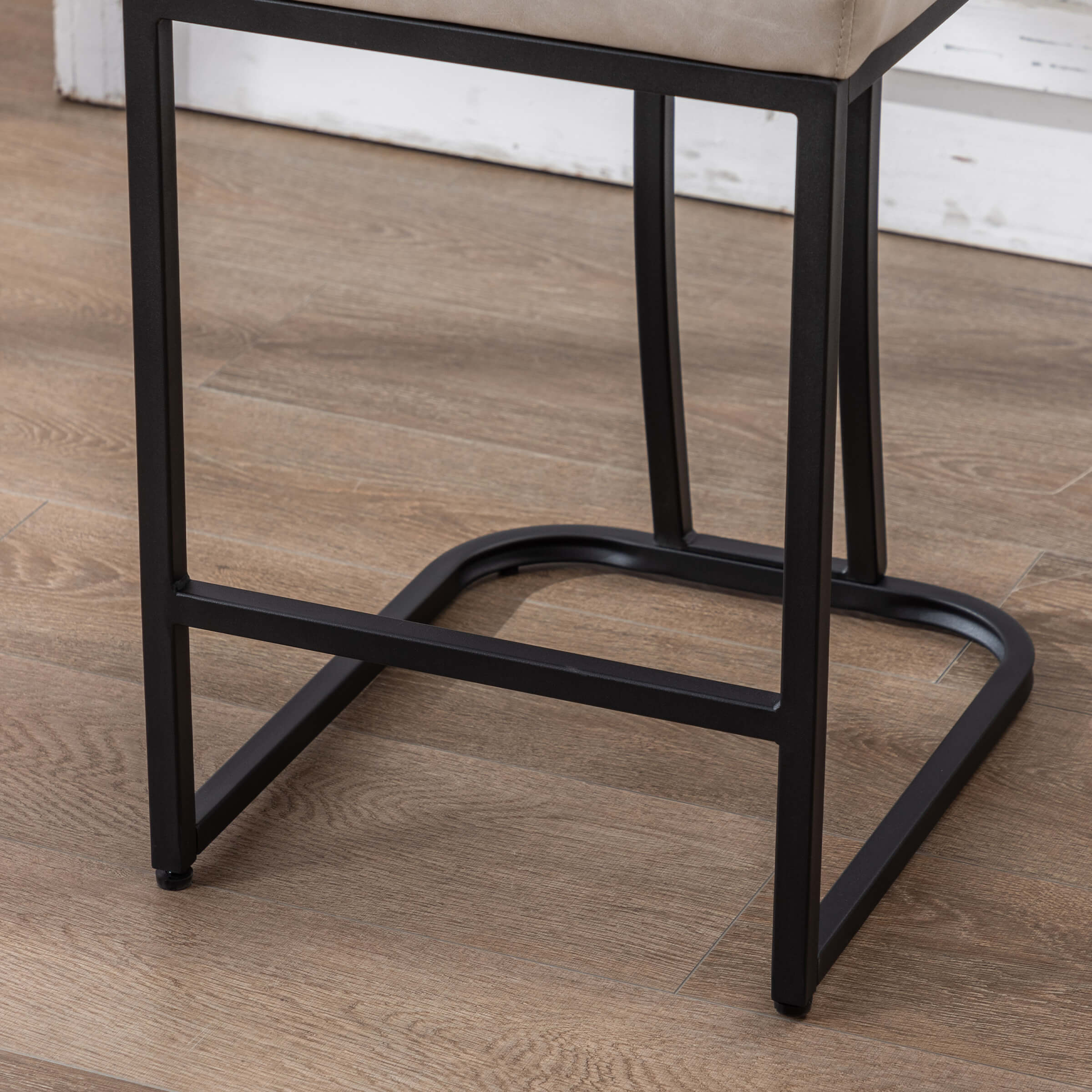 ZH4YOU 24" & 30"H Metal Legs Counter Height Bar Stools Set of 2 - 2956