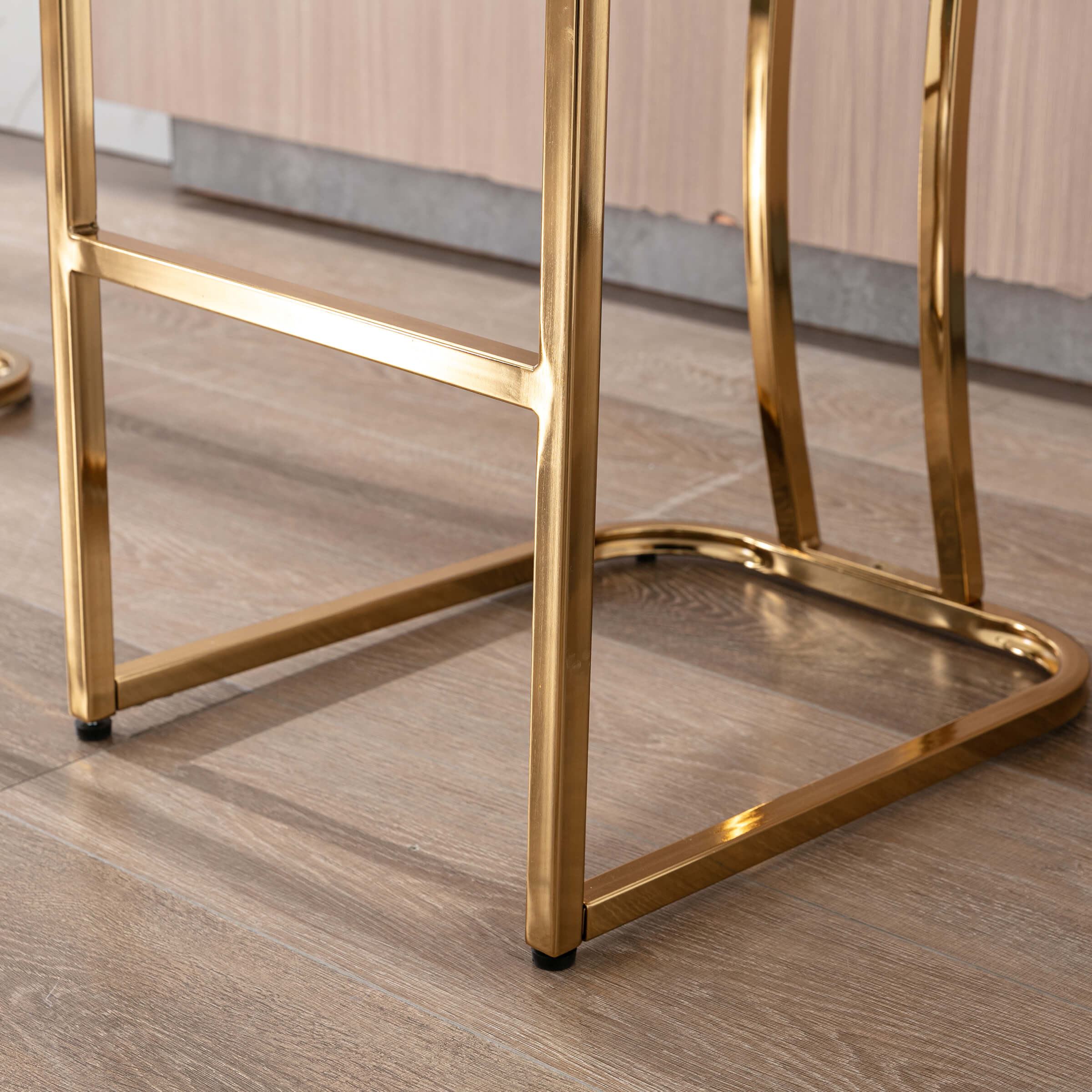 ZH4YOU 24" & 30"H Metal Legs Counter Height Bar Stools Set of 2 - 2956