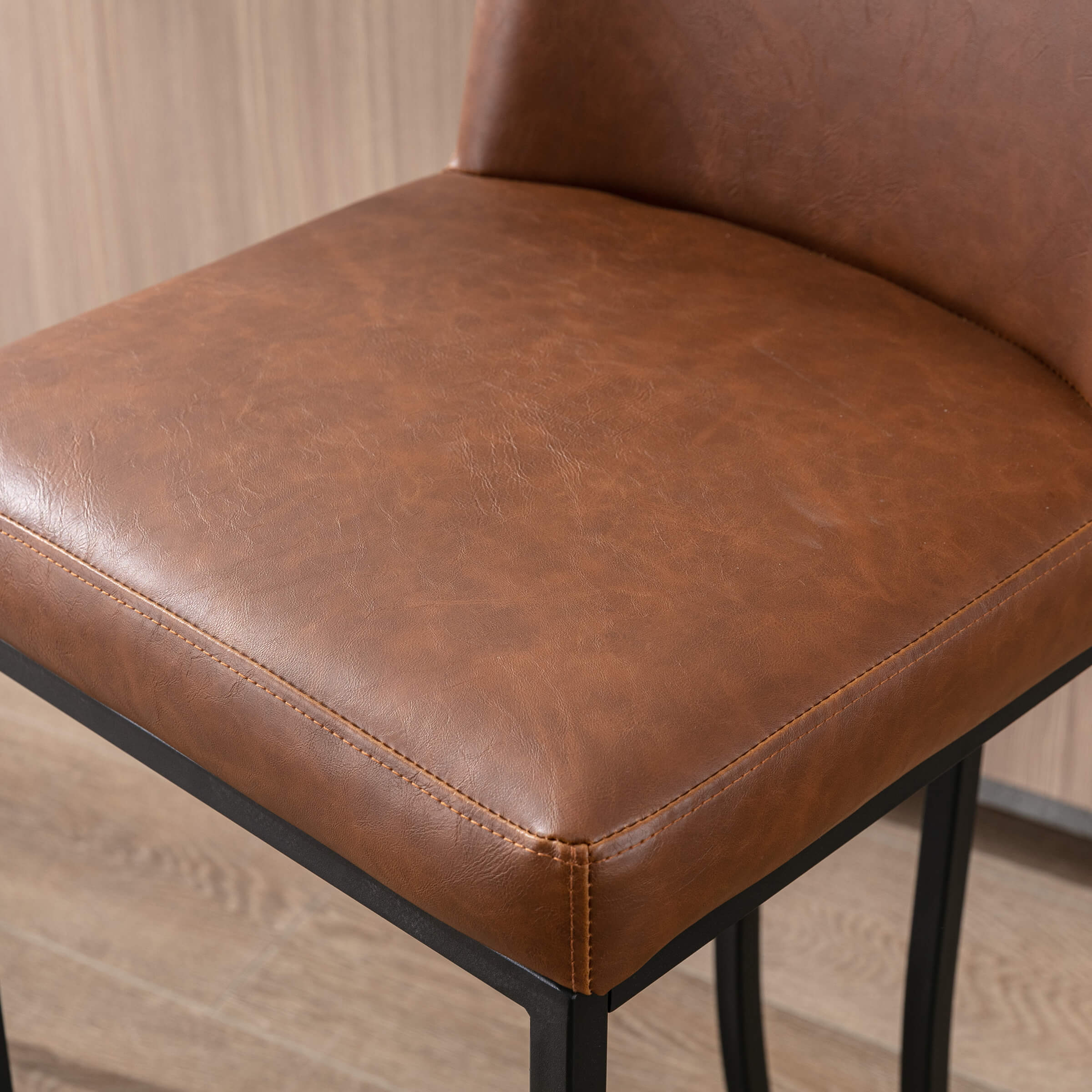 ZH4YOU 24" & 30"H Metal Legs Counter Height Bar Stools Set of 2 - 2956