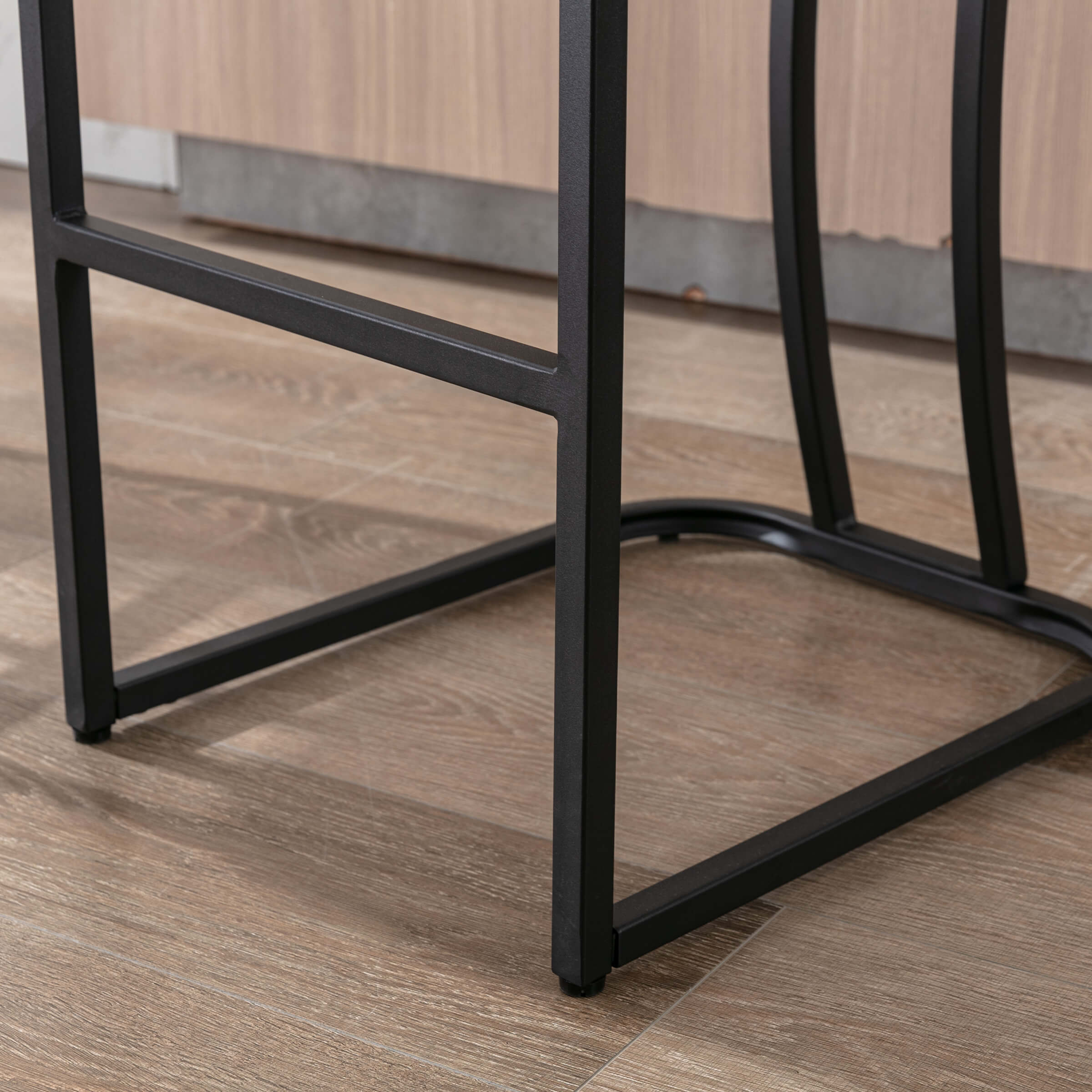 ZH4YOU 24" & 30"H Metal Legs Counter Height Bar Stools Set of 2 - 2956