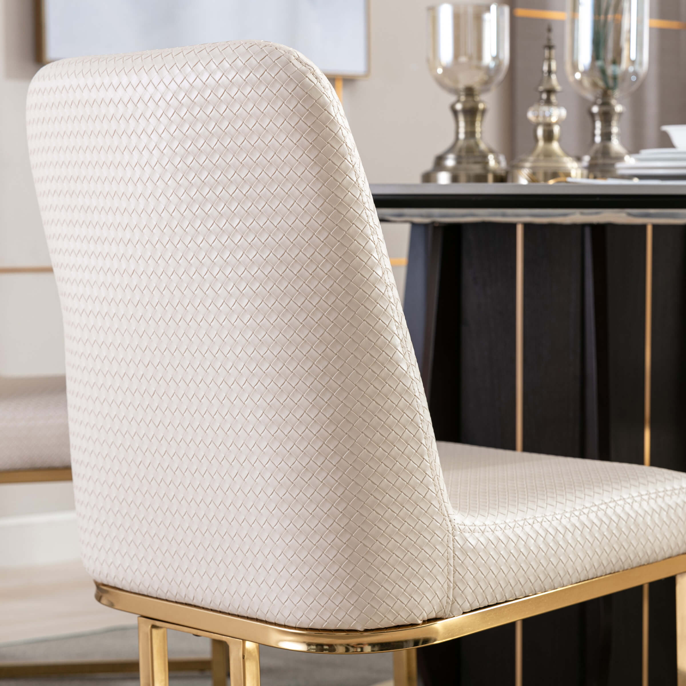 ZH4YOU Metal Legs Dining Chairs Set of 2 - 8673DC