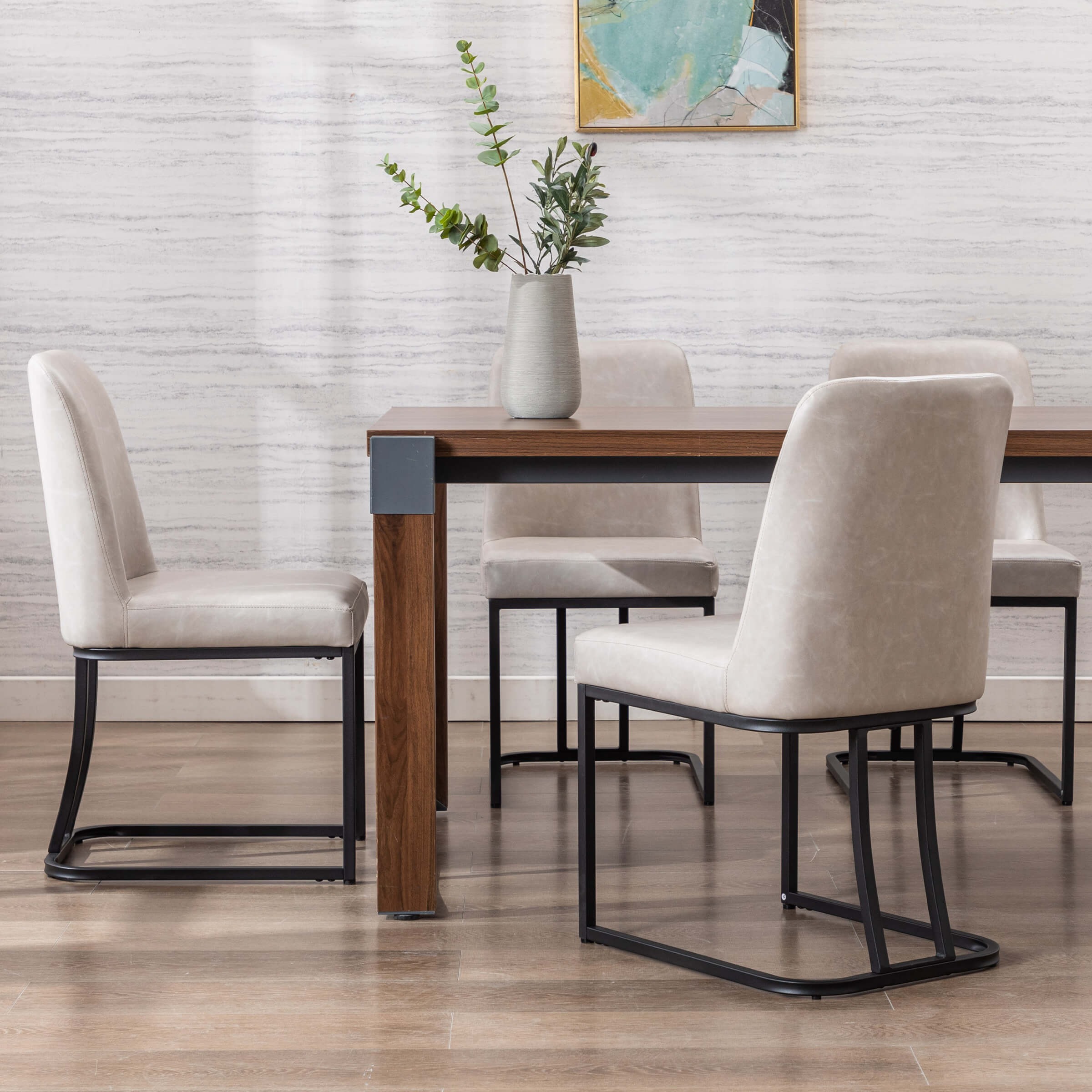 ZH4YOU Metal Legs Dining Chairs Set of 2 - 8673DC